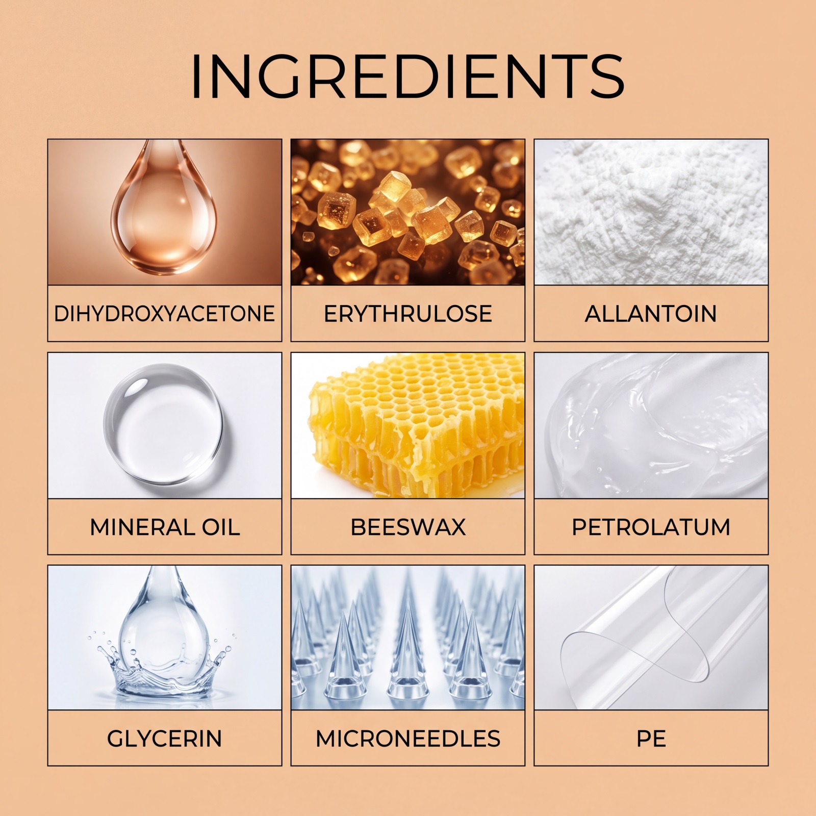 Sunless Tanning Microneedle Patch Micro Release Easy Apply Even Color Mild Sensitive Skin Use