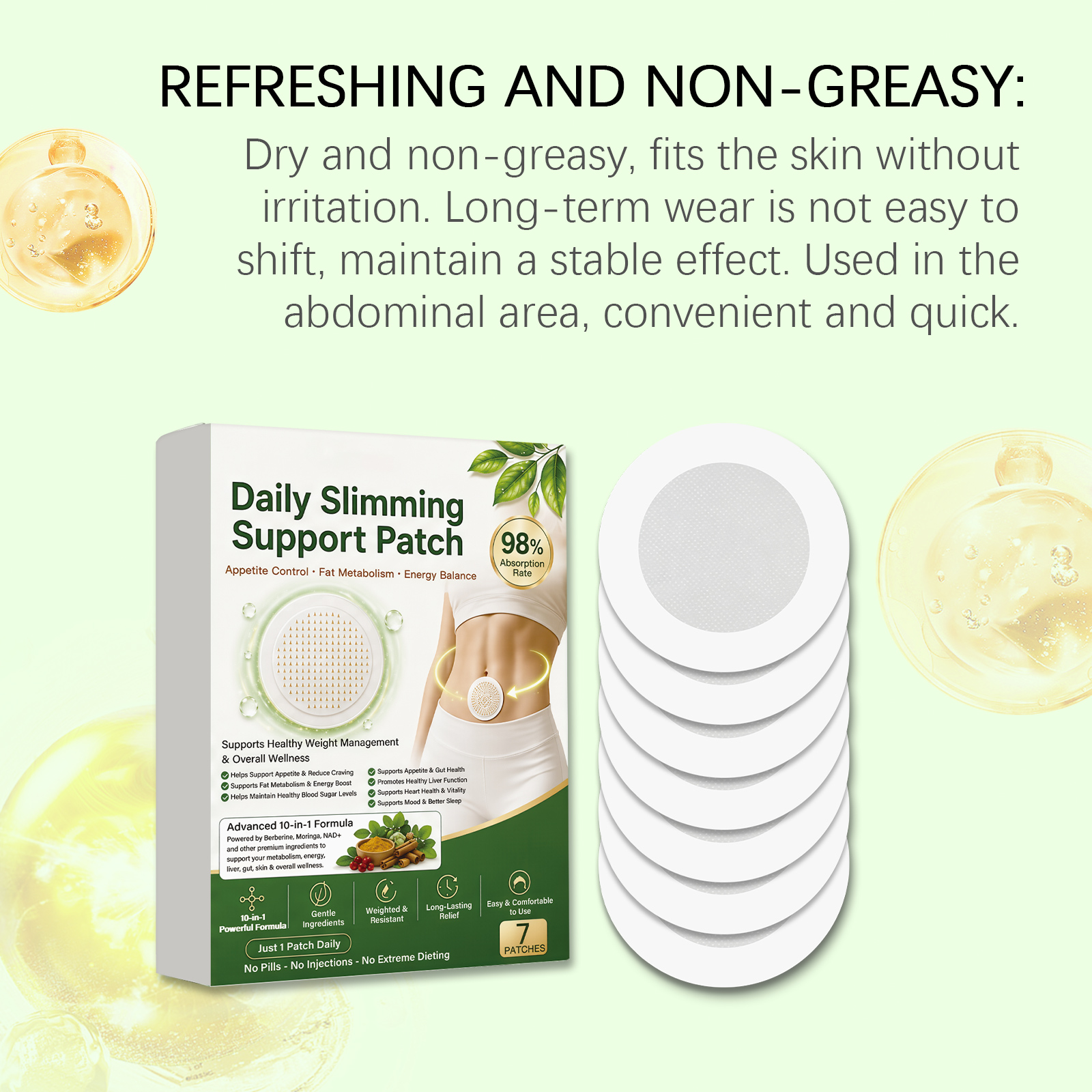 Ten In One Body Care Patches Mild Formula Skin Friendly Breathable Figure Management Curve Display Daily Care