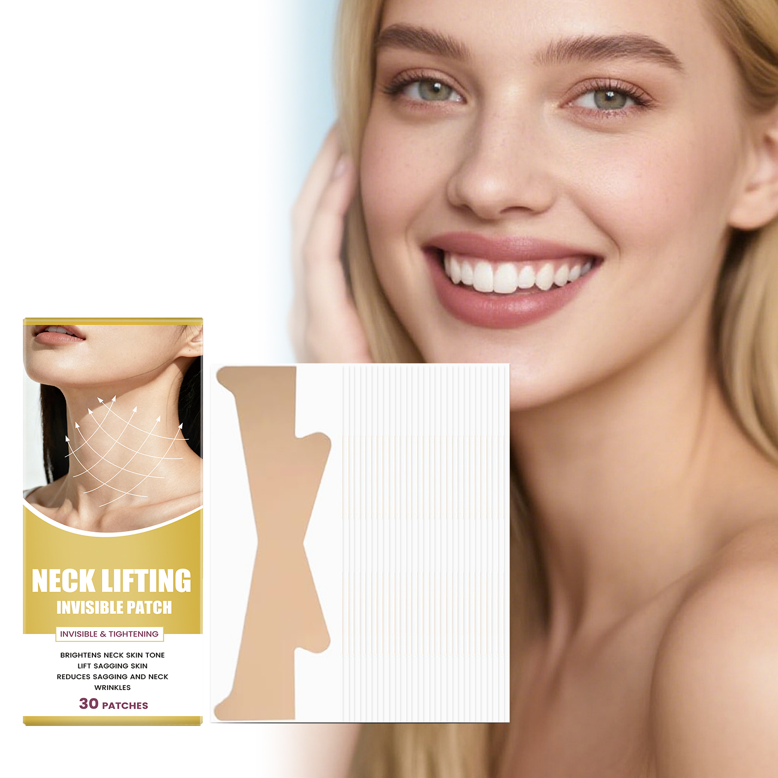 Invisible Care Neck Patch Daily Mild Moisturizing Comfortable Protect Skin Fresh Smooth Portable Contour Neck Area