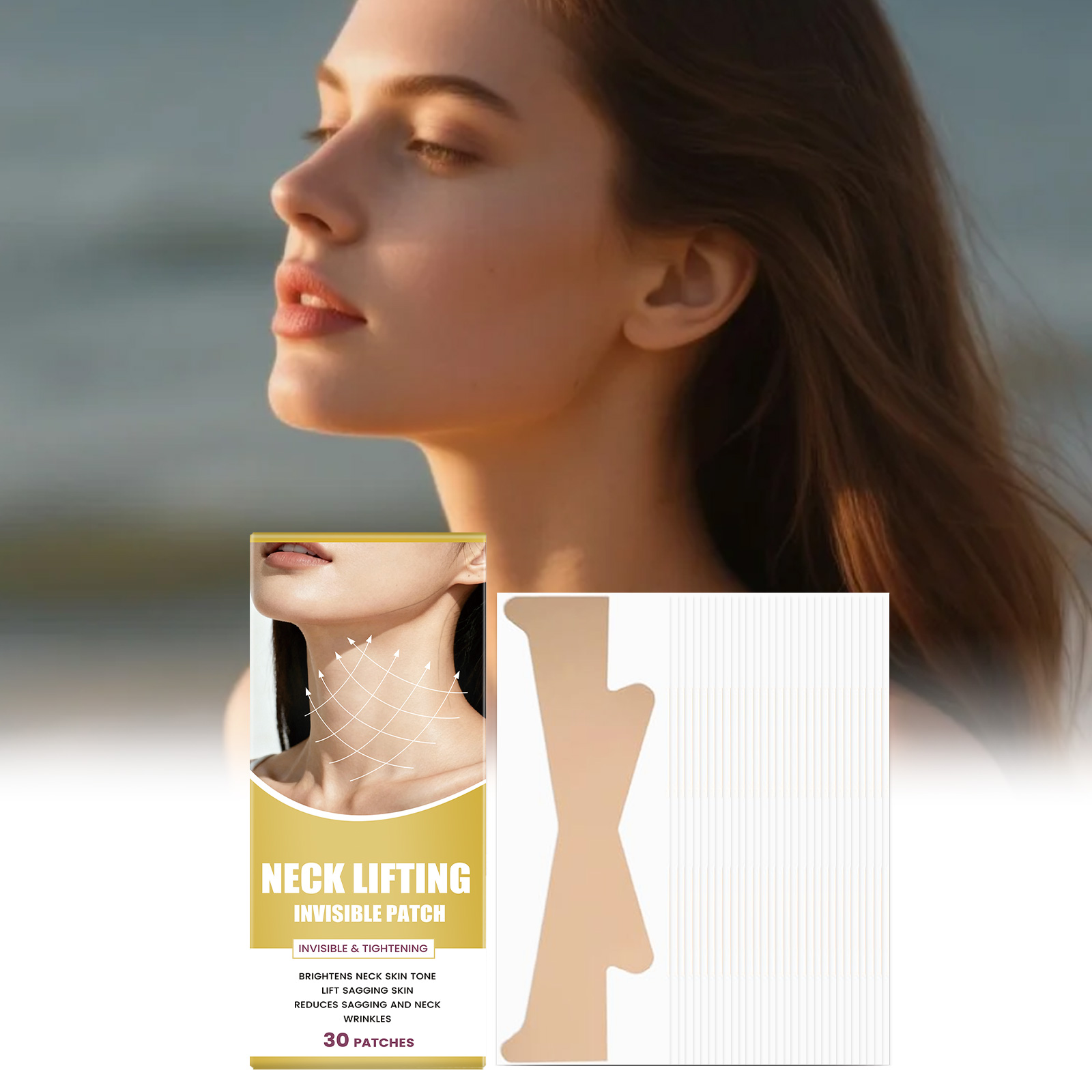 Invisible Care Neck Patch Daily Mild Moisturizing Comfortable Protect Skin Fresh Smooth Portable Contour Neck Area