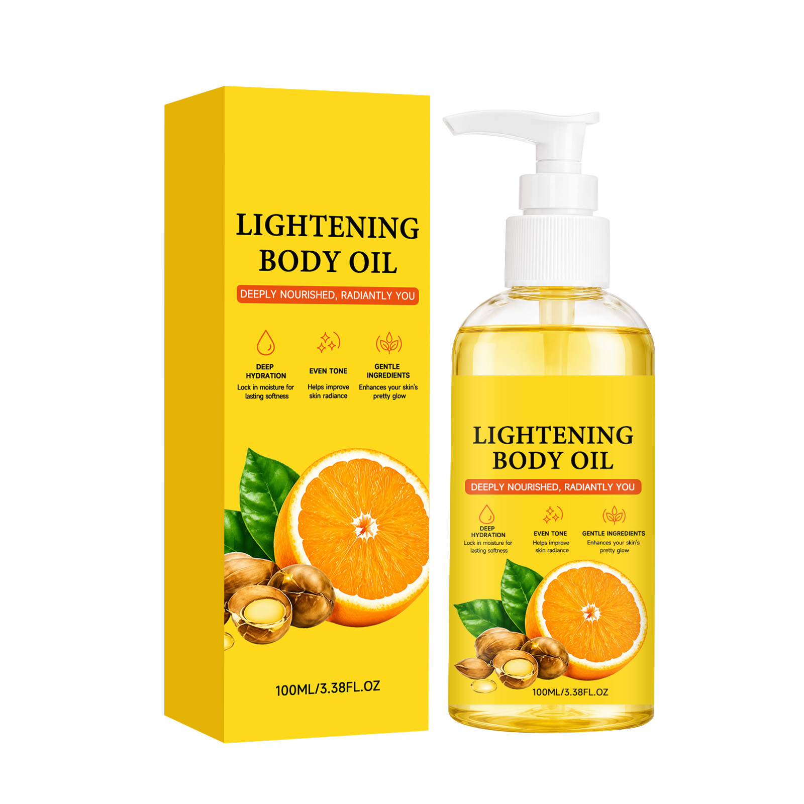 Light Moisturizing Oil Nourishes Dry Skin Soft Smooth Texture Daily Hydrating Body Care Liquid