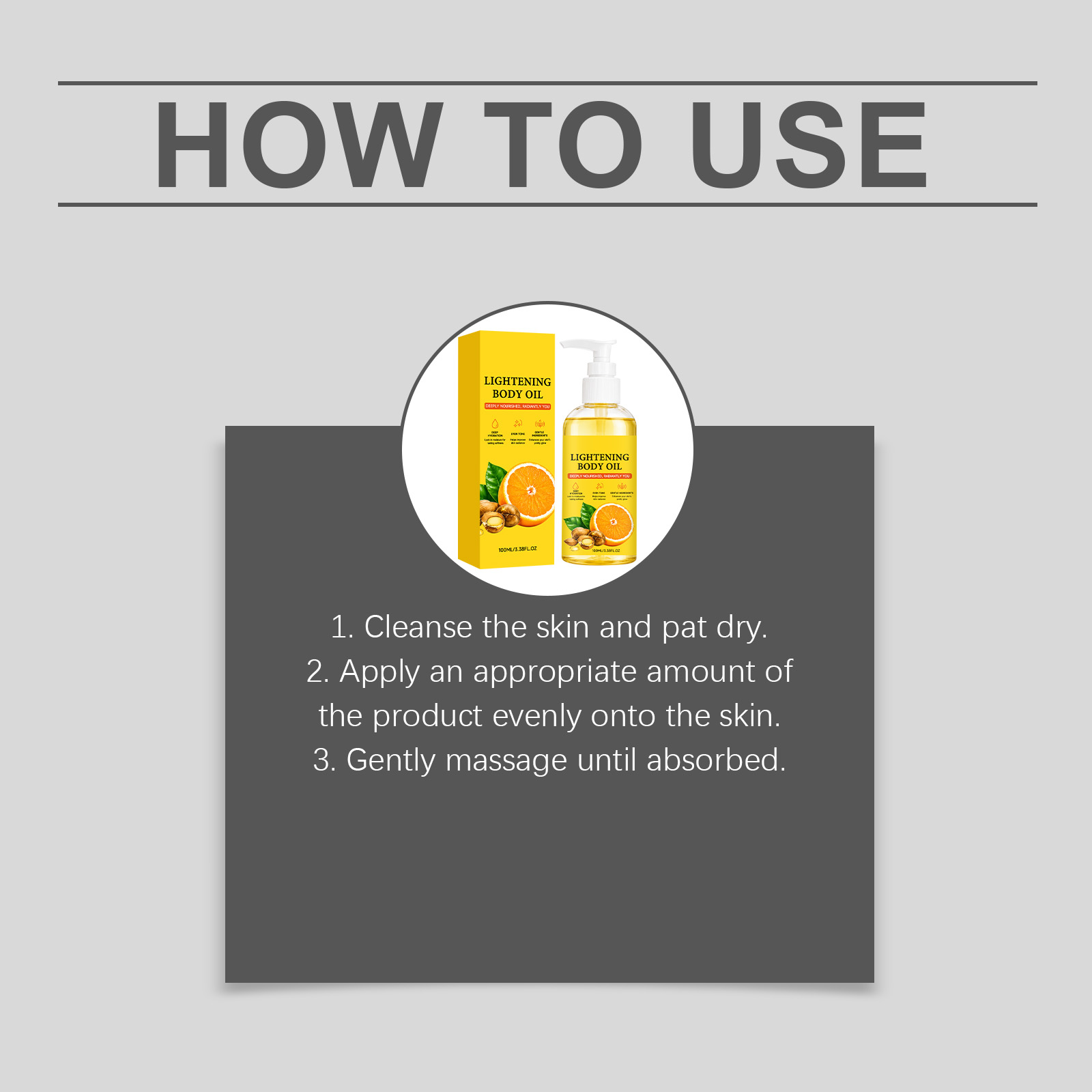Light Moisturizing Oil Nourishes Dry Skin Soft Smooth Texture Daily Hydrating Body Care Liquid