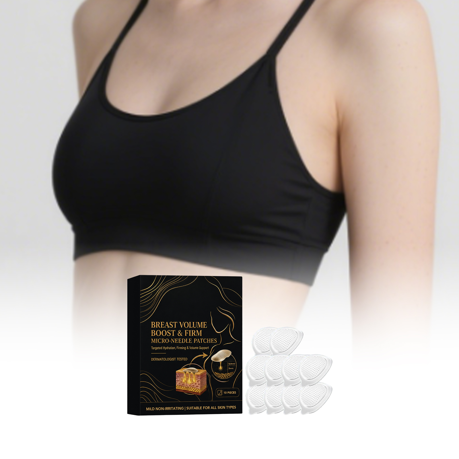 Chest Care Patch Mild Ingredients Thin Soft Skin Friendly Breathable Non Sticky Fit Skin Gentle Beautify