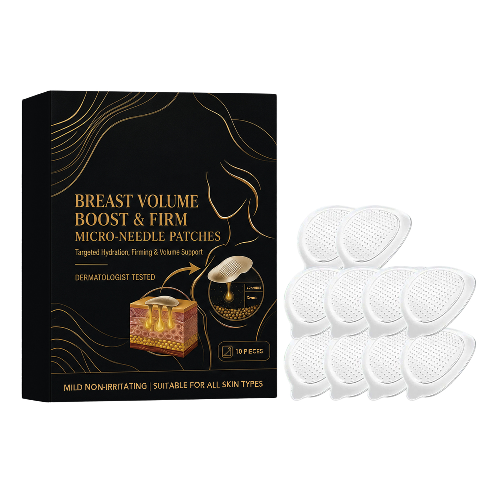Chest Care Patch Mild Ingredients Thin Soft Skin Friendly Breathable Non Sticky Fit Skin Gentle Beautify