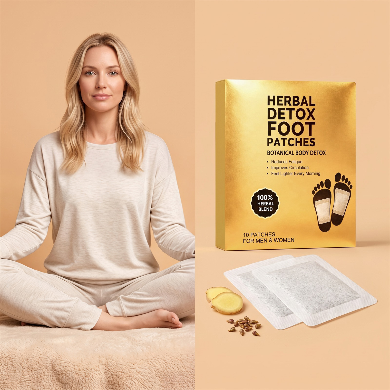 Herbal Foot Care Patch Mild Care Moisturizing Breathable Comfortable Fitting Massage Sole Daily Maintenance