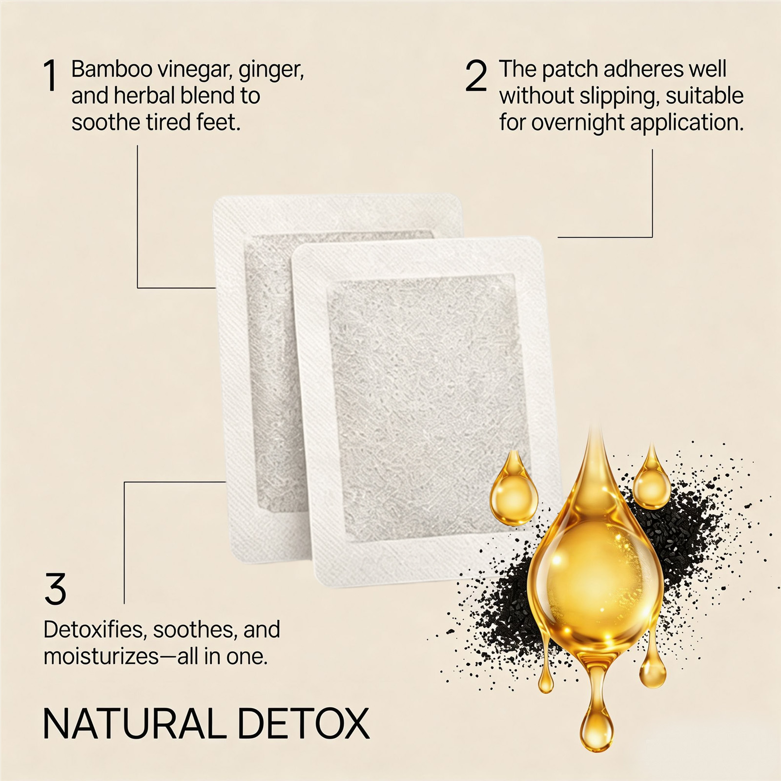 Herbal Foot Care Patch Mild Care Moisturizing Breathable Comfortable Fitting Massage Sole Daily Maintenance
