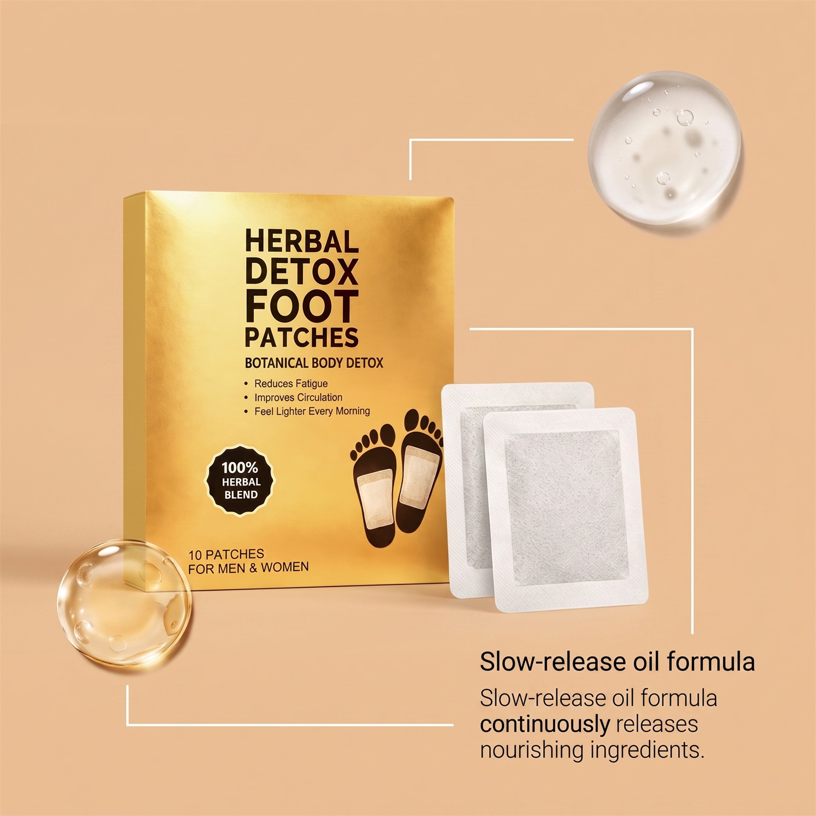 Herbal Foot Care Patch Mild Care Moisturizing Breathable Comfortable Fitting Massage Sole Daily Maintenance
