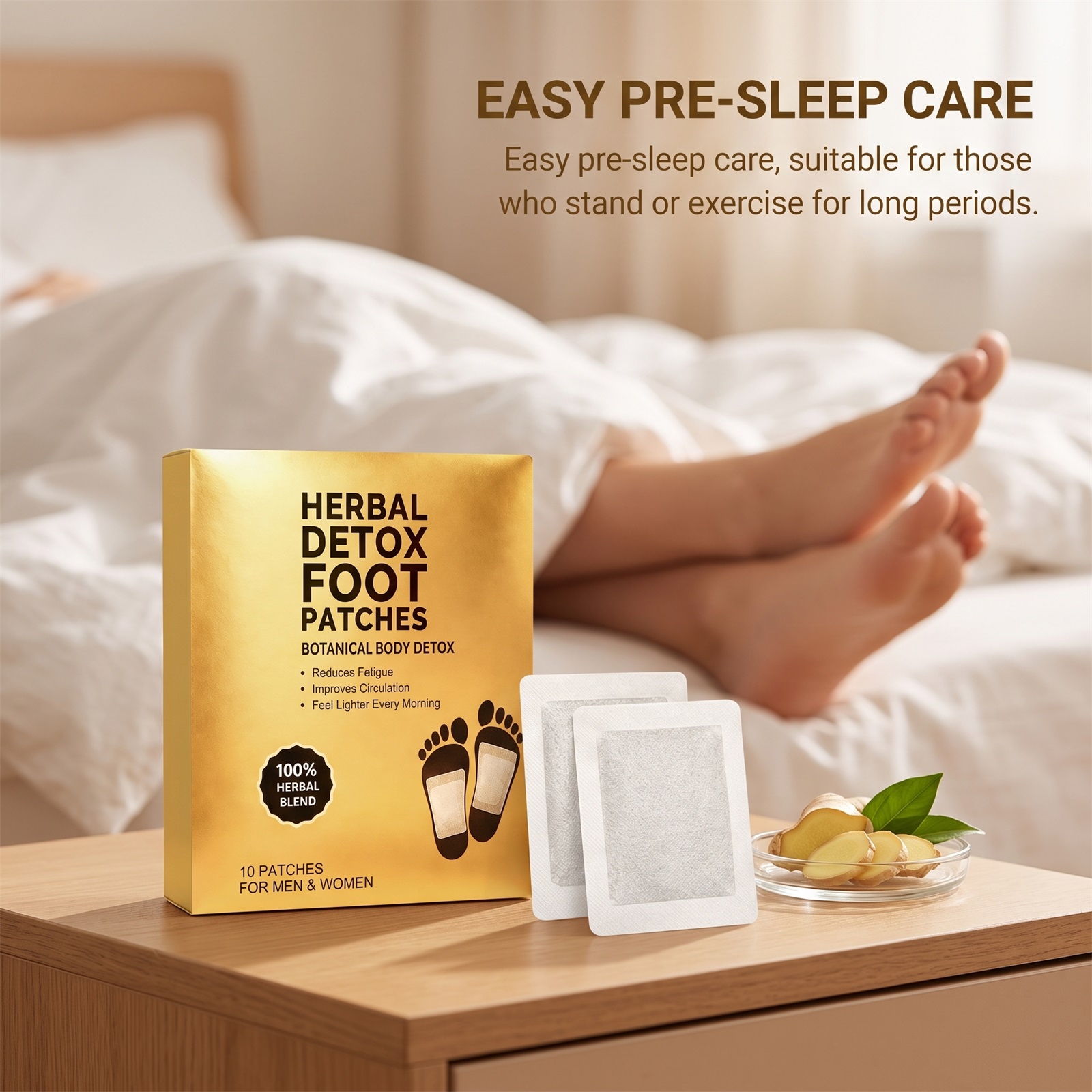 Herbal Foot Care Patch Mild Care Moisturizing Breathable Comfortable Fitting Massage Sole Daily Maintenance