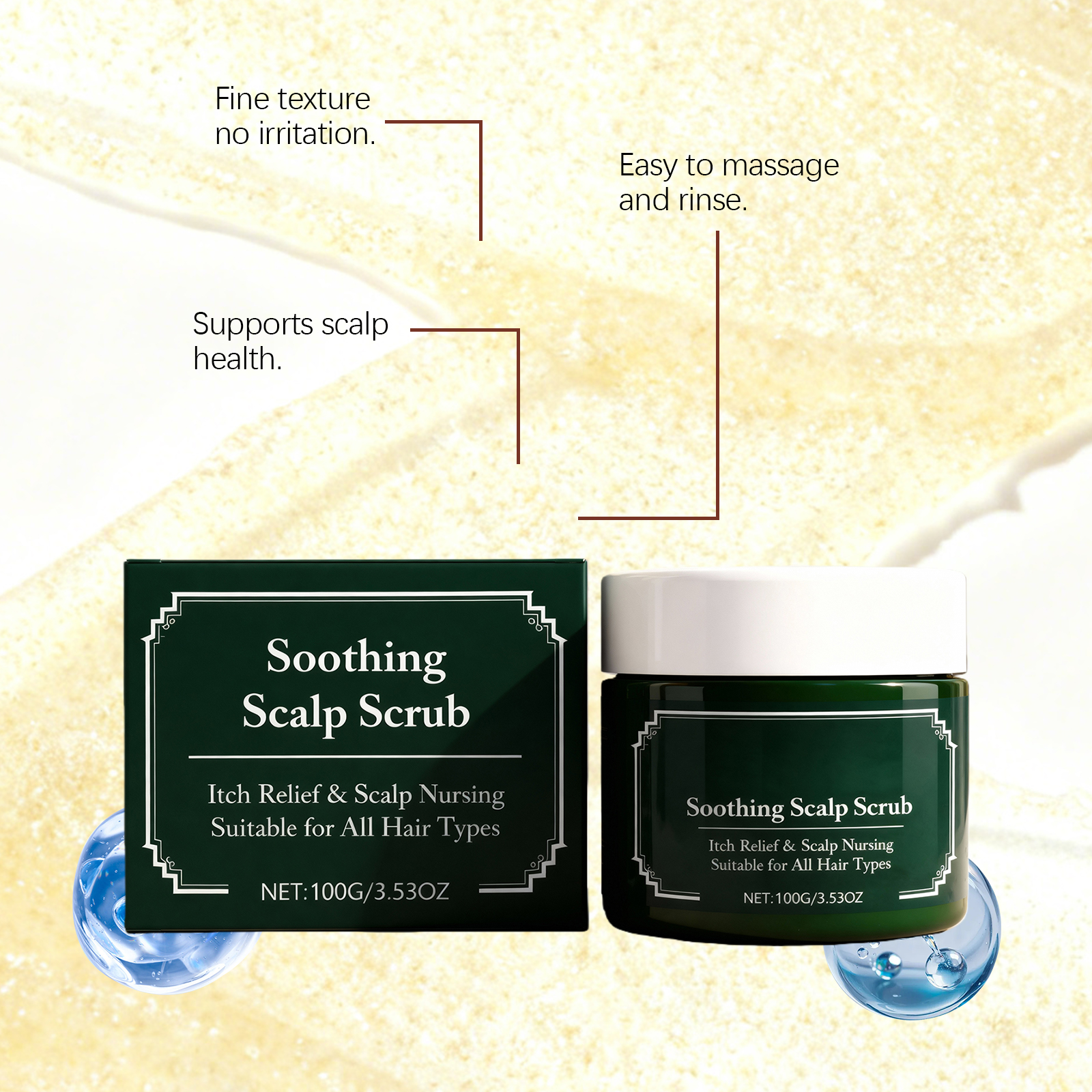 Scalp Exfoliating Scrub Deep Clean Scalp Protect Hair Root Moisturize Nourish Soften Hair Light Care