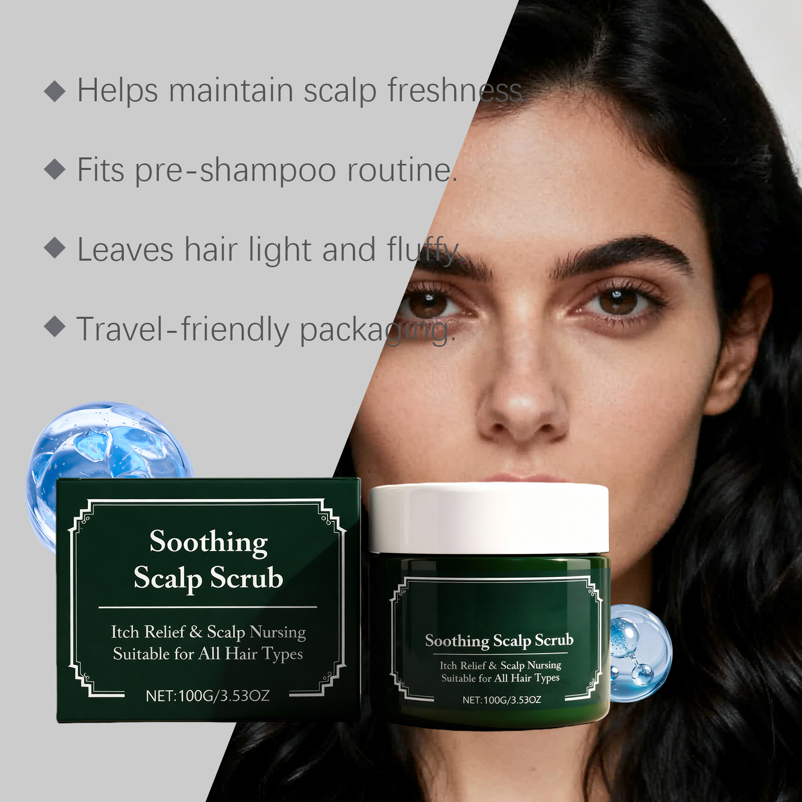 Scalp Exfoliating Scrub Deep Clean Scalp Protect Hair Root Moisturize Nourish Soften Hair Light Care
