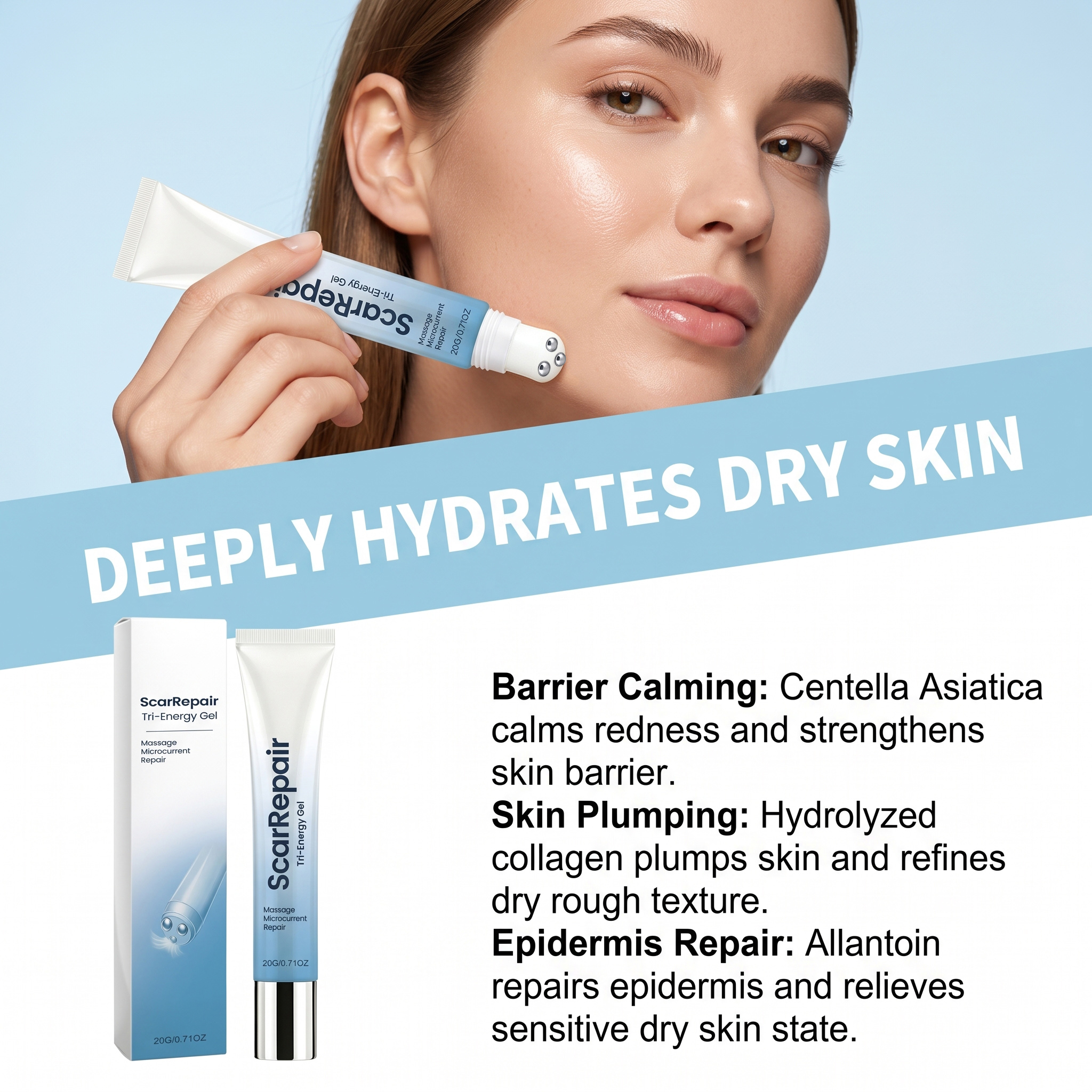 Skin Care Gel Centella Asiatica Nourish Body Local Skin Smooth Care Daily Moisturizing