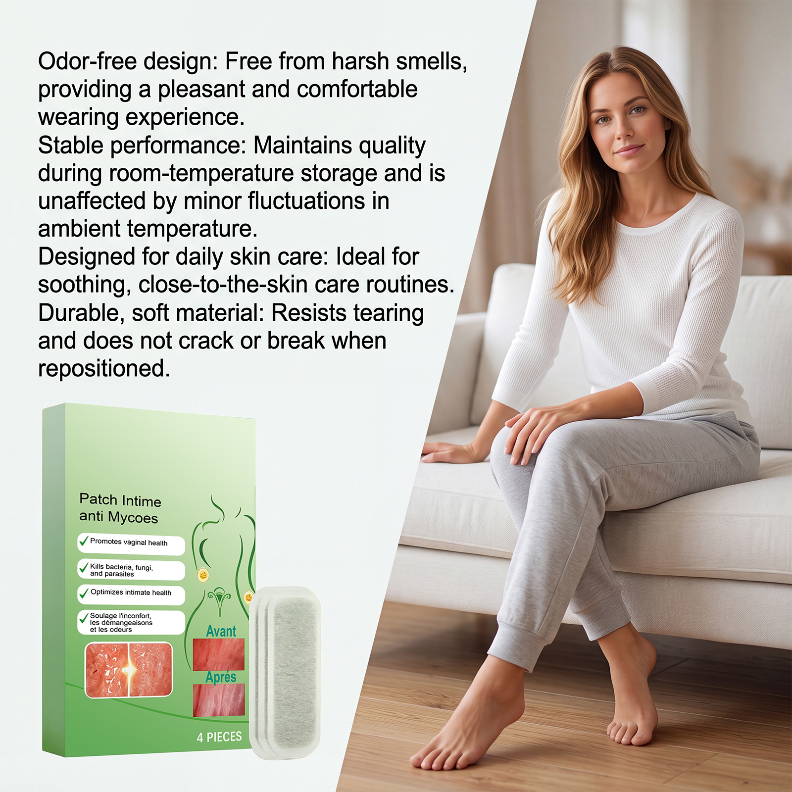 Female Care Pad Mild Gentle Body Care Thin Comfort Skin Friendly Portable Daily Light Care Pad