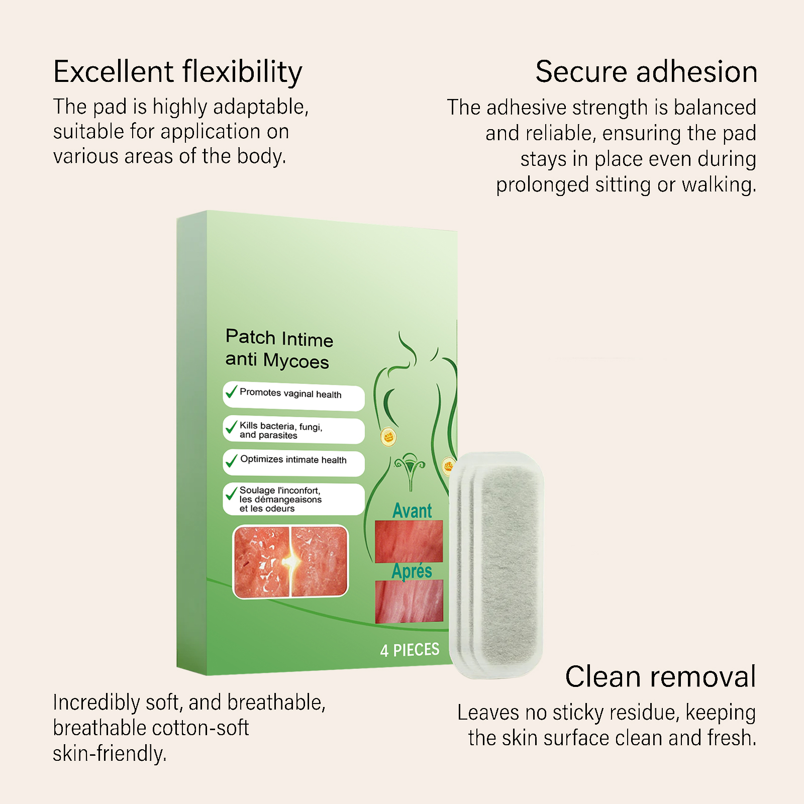 Female Care Pad Mild Gentle Body Care Thin Comfort Skin Friendly Portable Daily Light Care Pad