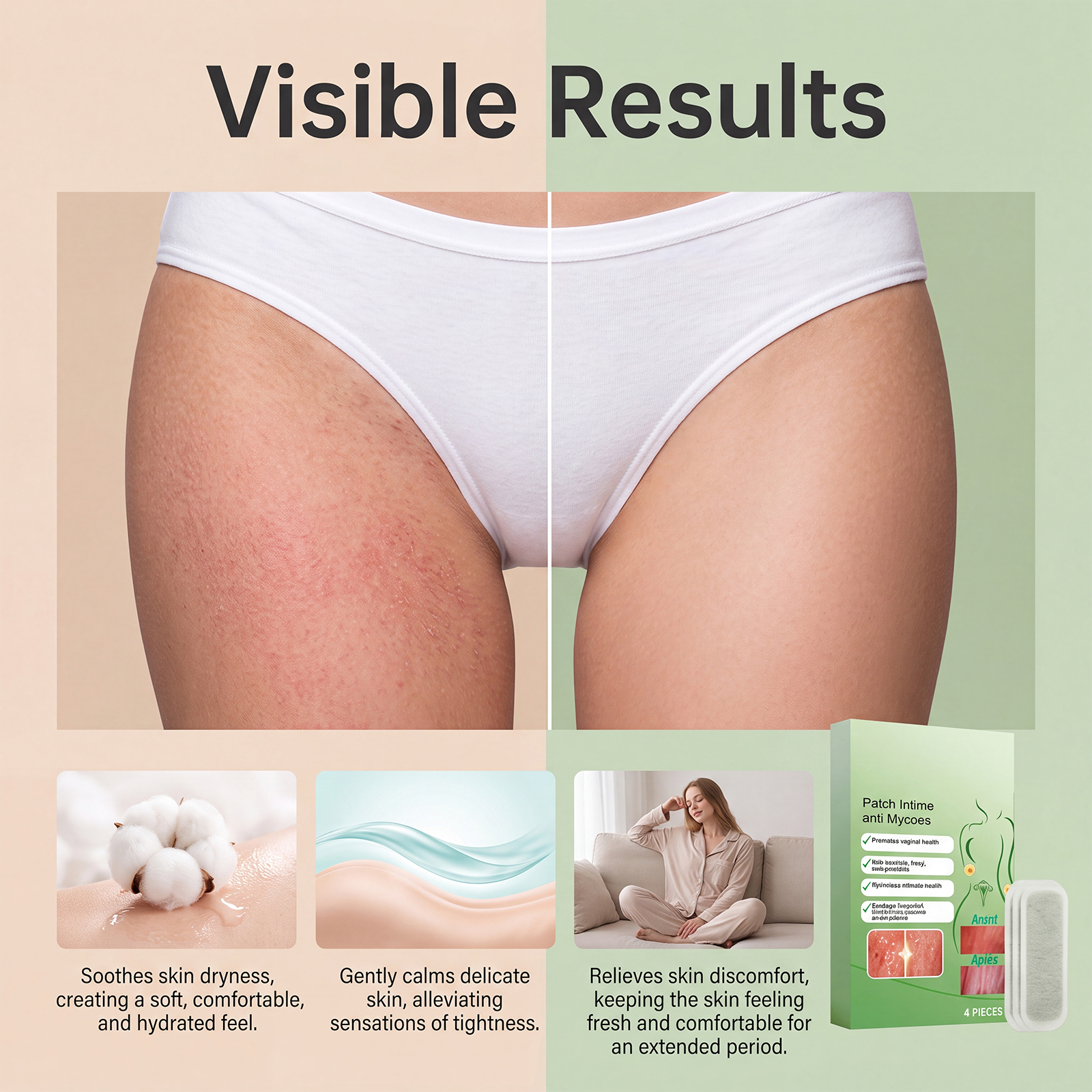 Female Care Pad Mild Gentle Body Care Thin Comfort Skin Friendly Portable Daily Light Care Pad