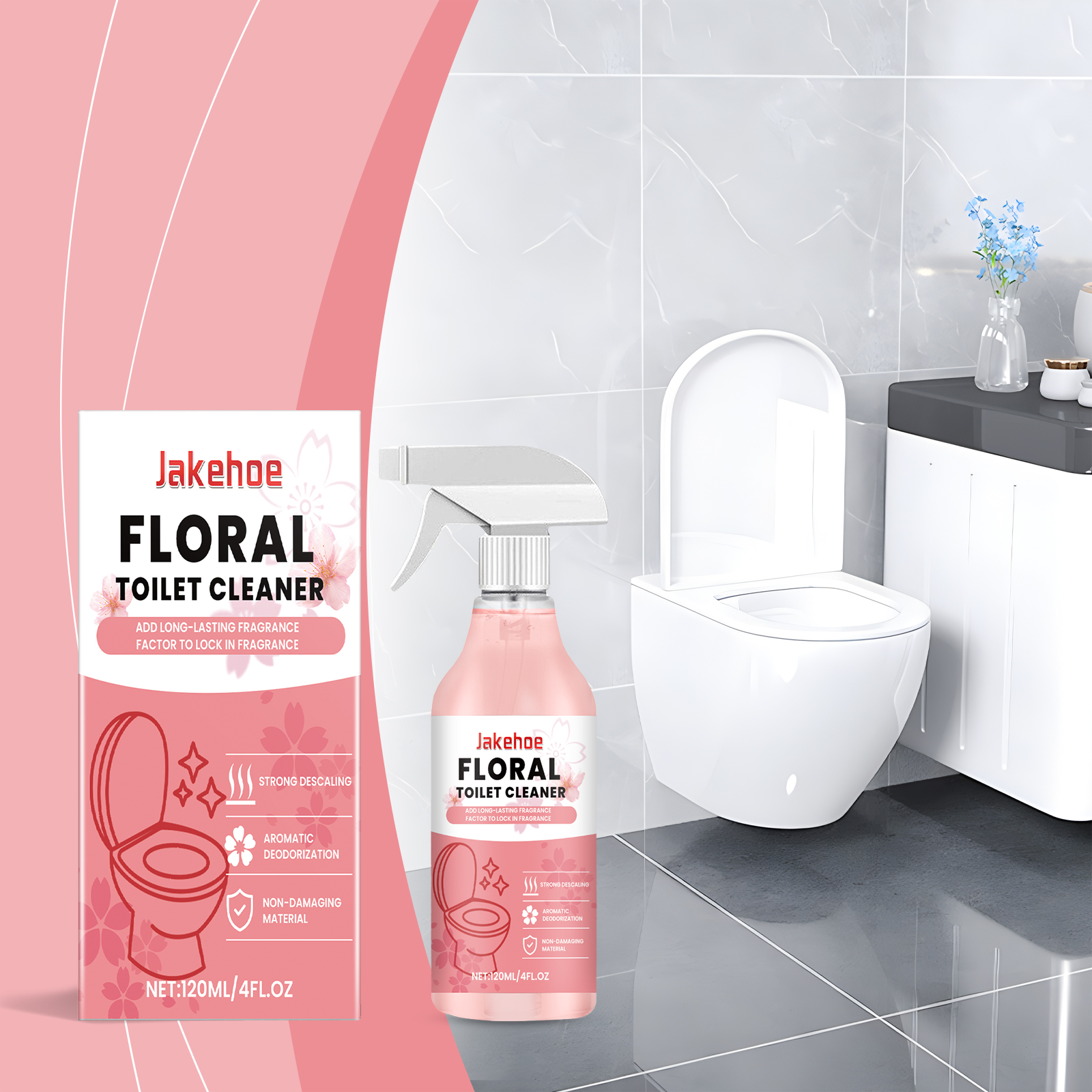 Floral Fragrance Toilet Cleaner Aromatic Odor Removal Dirt Cleaning For Bathroom Toilet
