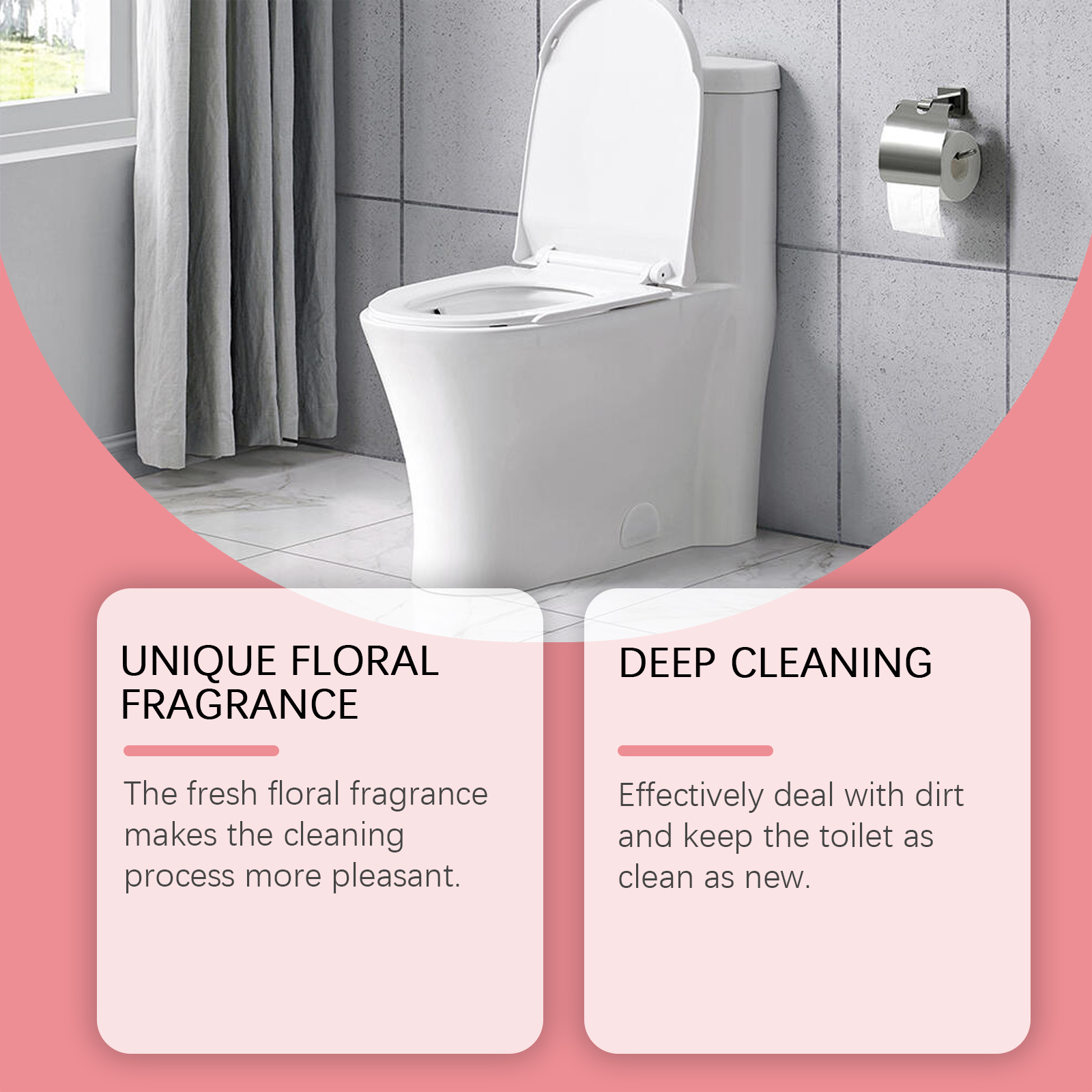 Floral Fragrance Toilet Cleaner Aromatic Odor Removal Dirt Cleaning For Bathroom Toilet