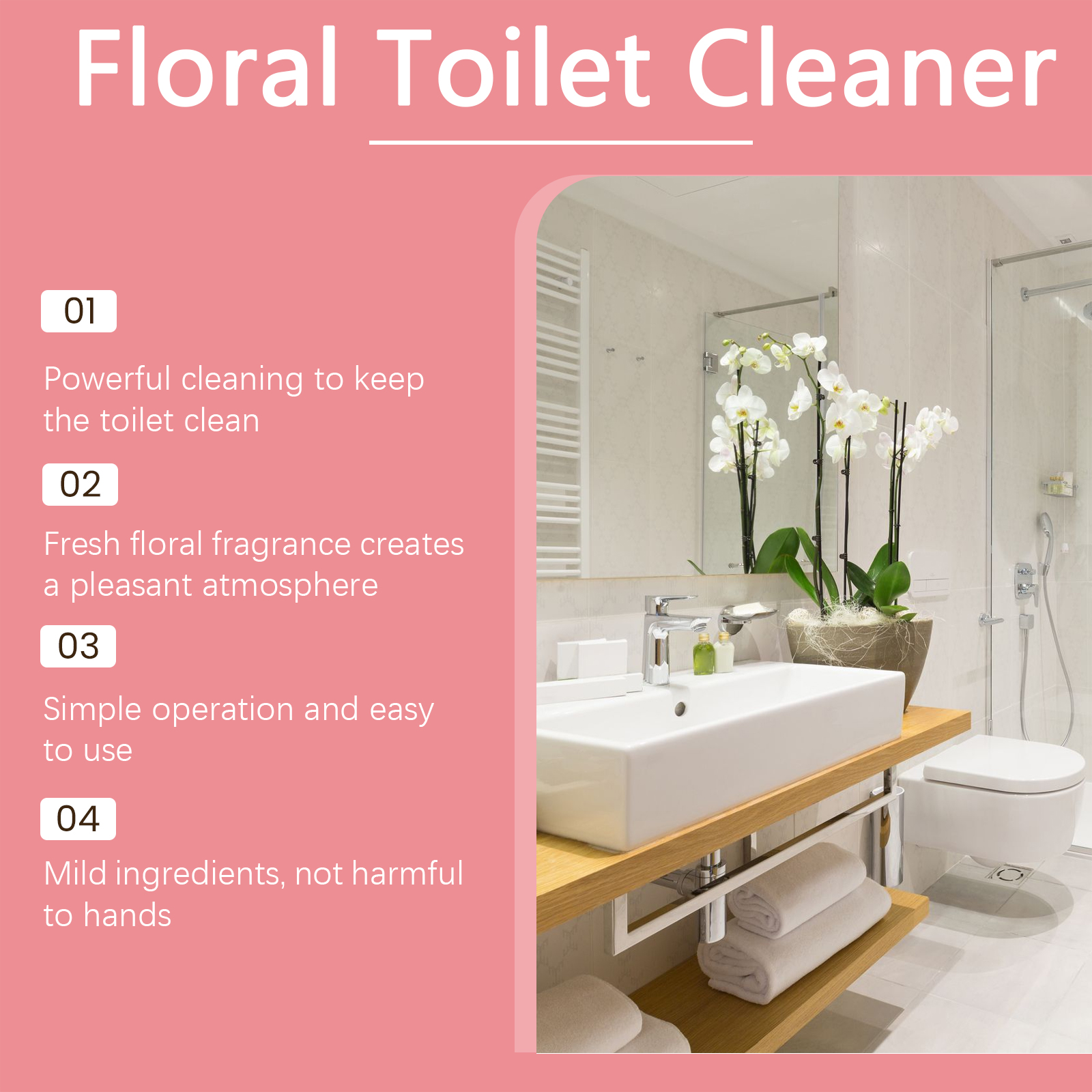 Floral Fragrance Toilet Cleaner Aromatic Odor Removal Dirt Cleaning For Bathroom Toilet