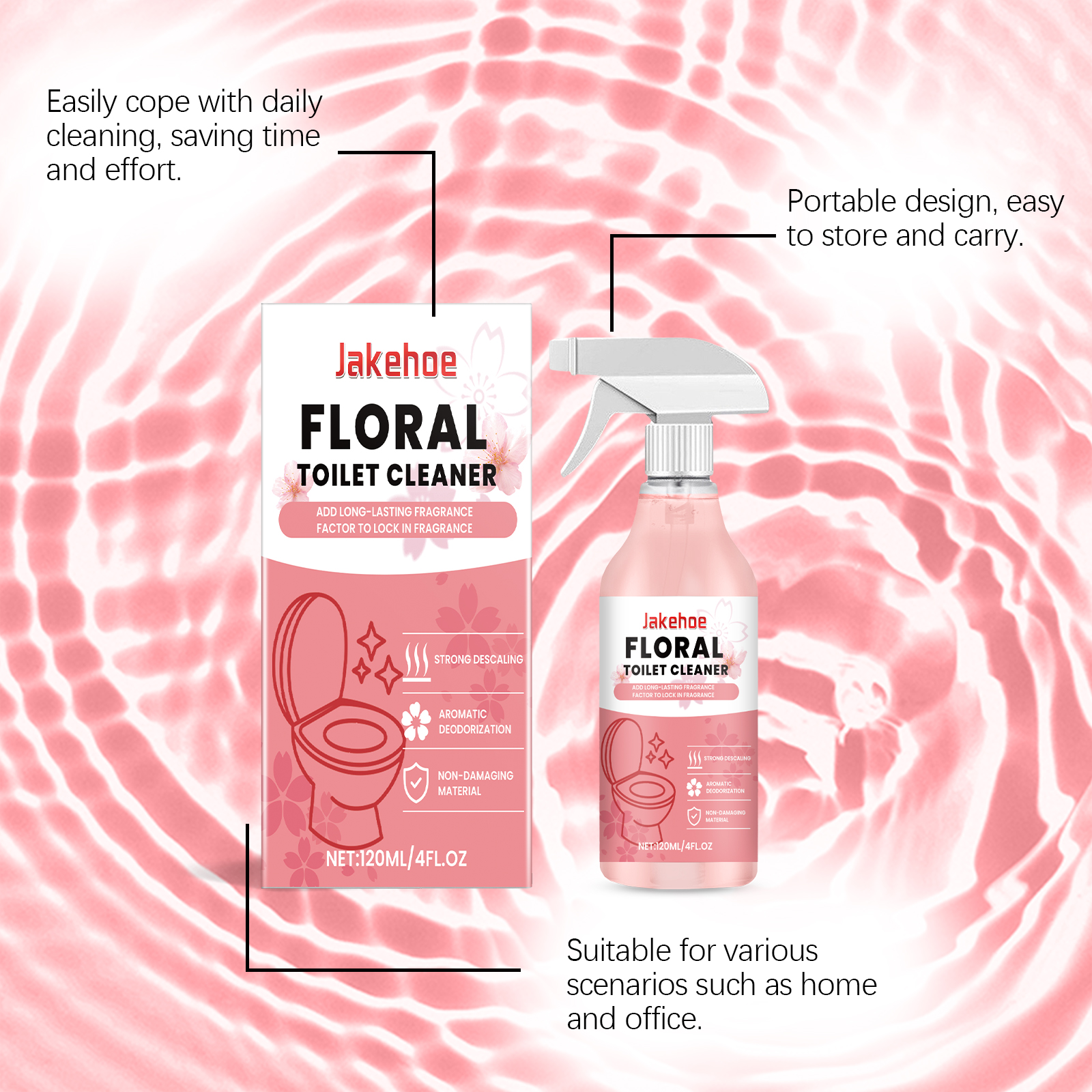 Floral Fragrance Toilet Cleaner Aromatic Odor Removal Dirt Cleaning For Bathroom Toilet