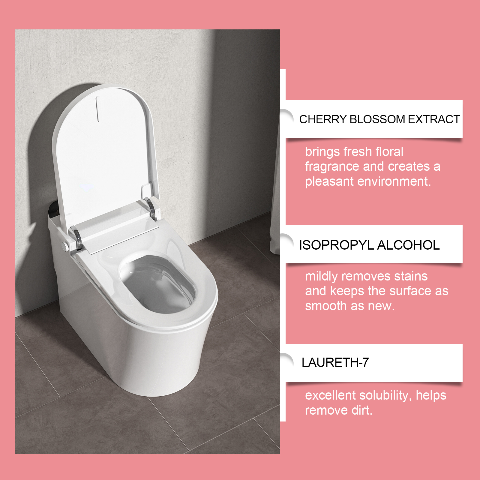 Floral Fragrance Toilet Cleaner Aromatic Odor Removal Dirt Cleaning For Bathroom Toilet