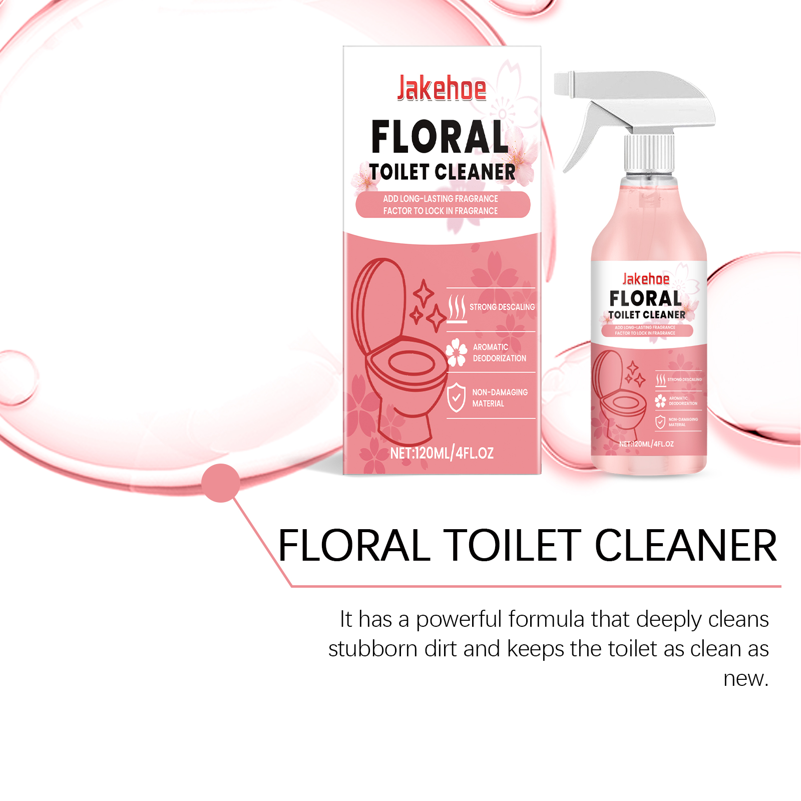 Floral Fragrance Toilet Cleaner Aromatic Odor Removal Dirt Cleaning For Bathroom Toilet