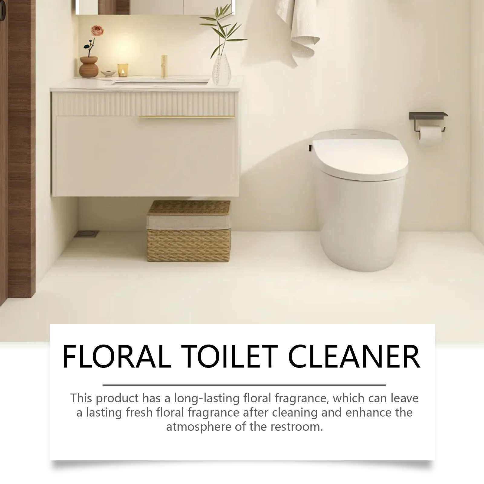 Floral Fragrance Toilet Cleaner Aromatic Odor Removal Dirt Cleaning For Bathroom Toilet
