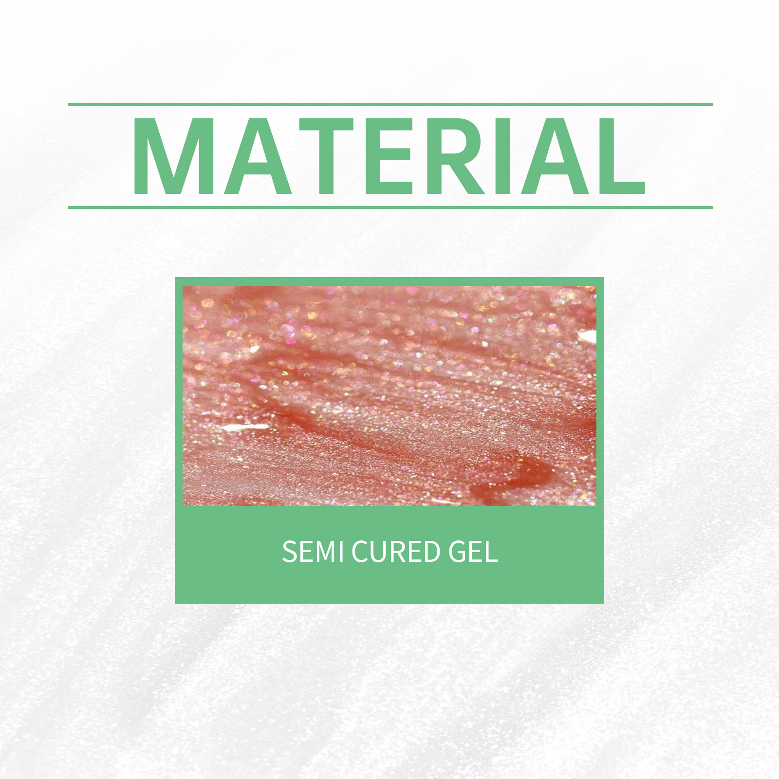 (Pink) Soft Gel Nail Stickers Set Sparkling Green Semi Cured Nail Wraps Fresh Sparkling Simple Style Soft Nail Patches