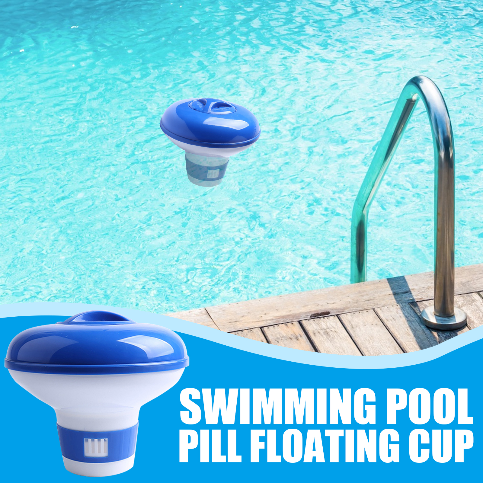 Swimming Pool Floating Automatic Chemical Dispenser Tablet Chlorine Feeder For Pools Spas Water Treatment