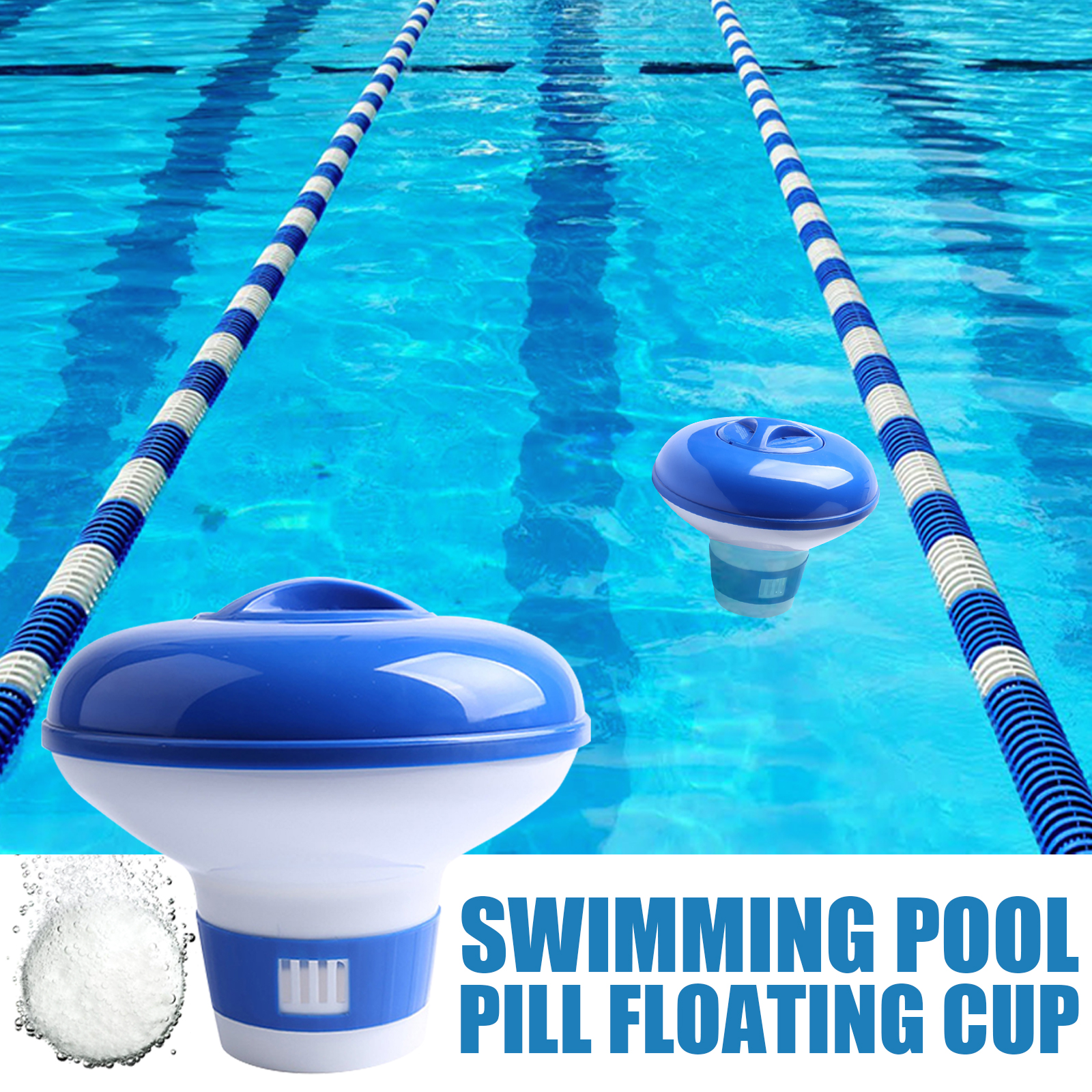 Swimming Pool Floating Automatic Chemical Dispenser Tablet Chlorine Feeder For Pools Spas Water Treatment
