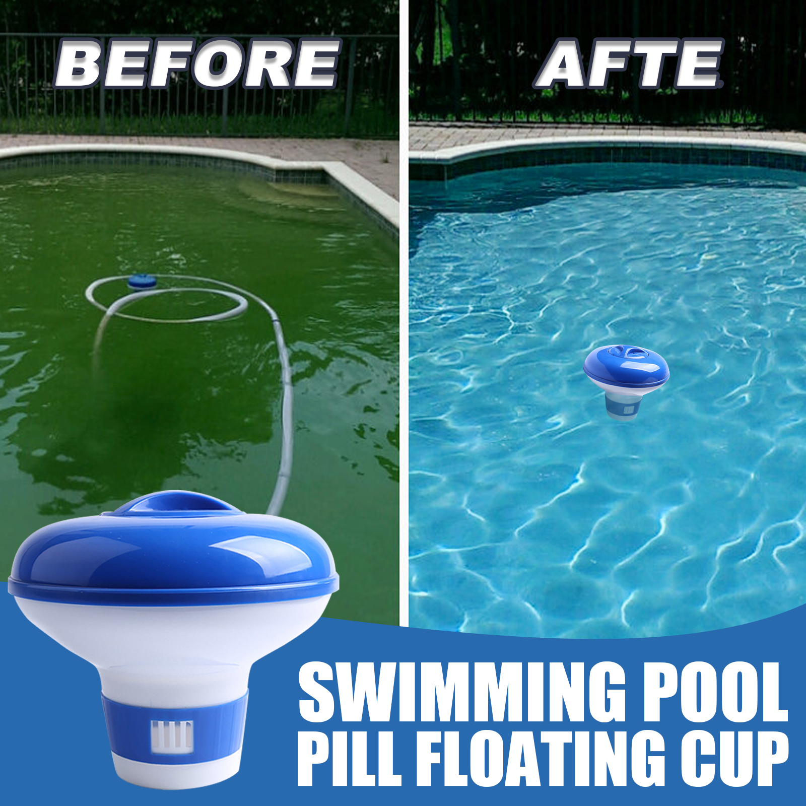 Swimming Pool Floating Automatic Chemical Dispenser Tablet Chlorine Feeder For Pools Spas Water Treatment