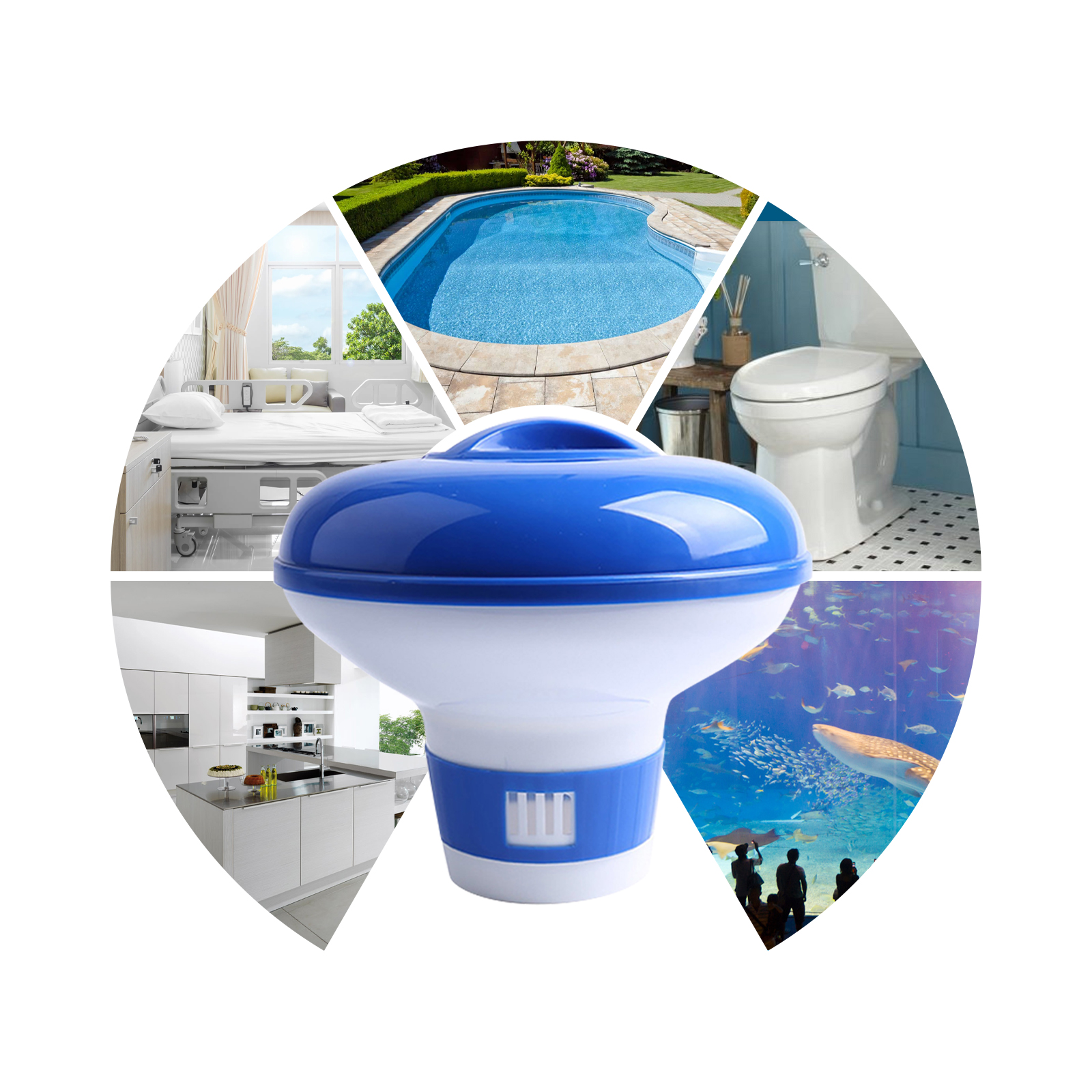 Swimming Pool Floating Automatic Chemical Dispenser Tablet Chlorine Feeder For Pools Spas Water Treatment