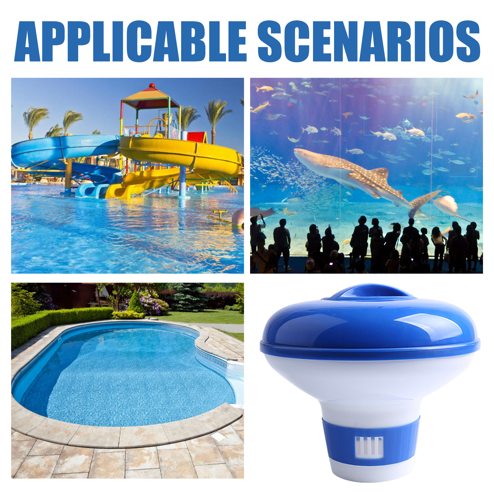 Swimming Pool Floating Automatic Chemical Dispenser Tablet Chlorine Feeder For Pools Spas Water Treatment