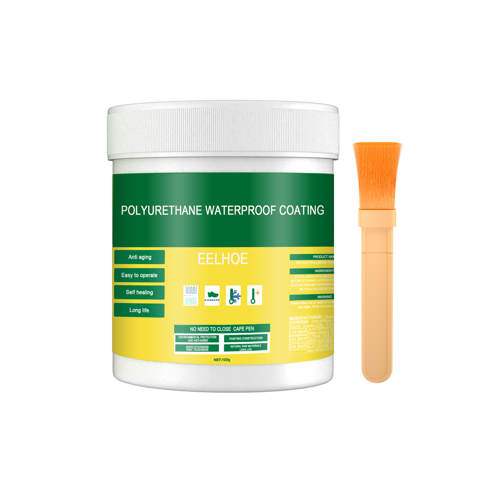 Floor Waterproof Sealant Leak Proof Coating For Bathroom Wall Tile Penetrating Paint Outdoor Indoor Surface Repair 100g