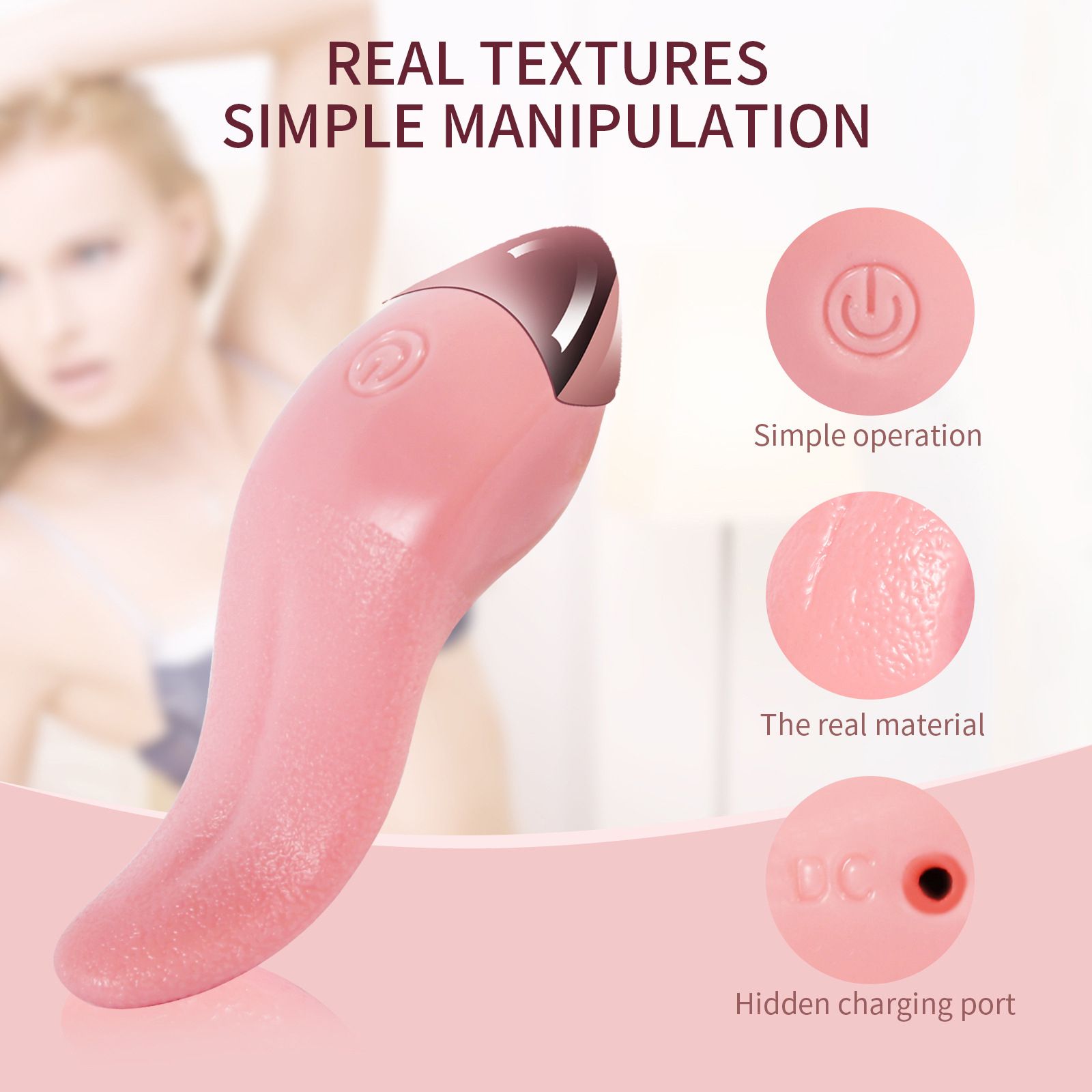 Tongue Vibrator for Women Adult Toys Masturbation Realistic Licking Clitoral Stimulator AV Electric Female Sex Toy