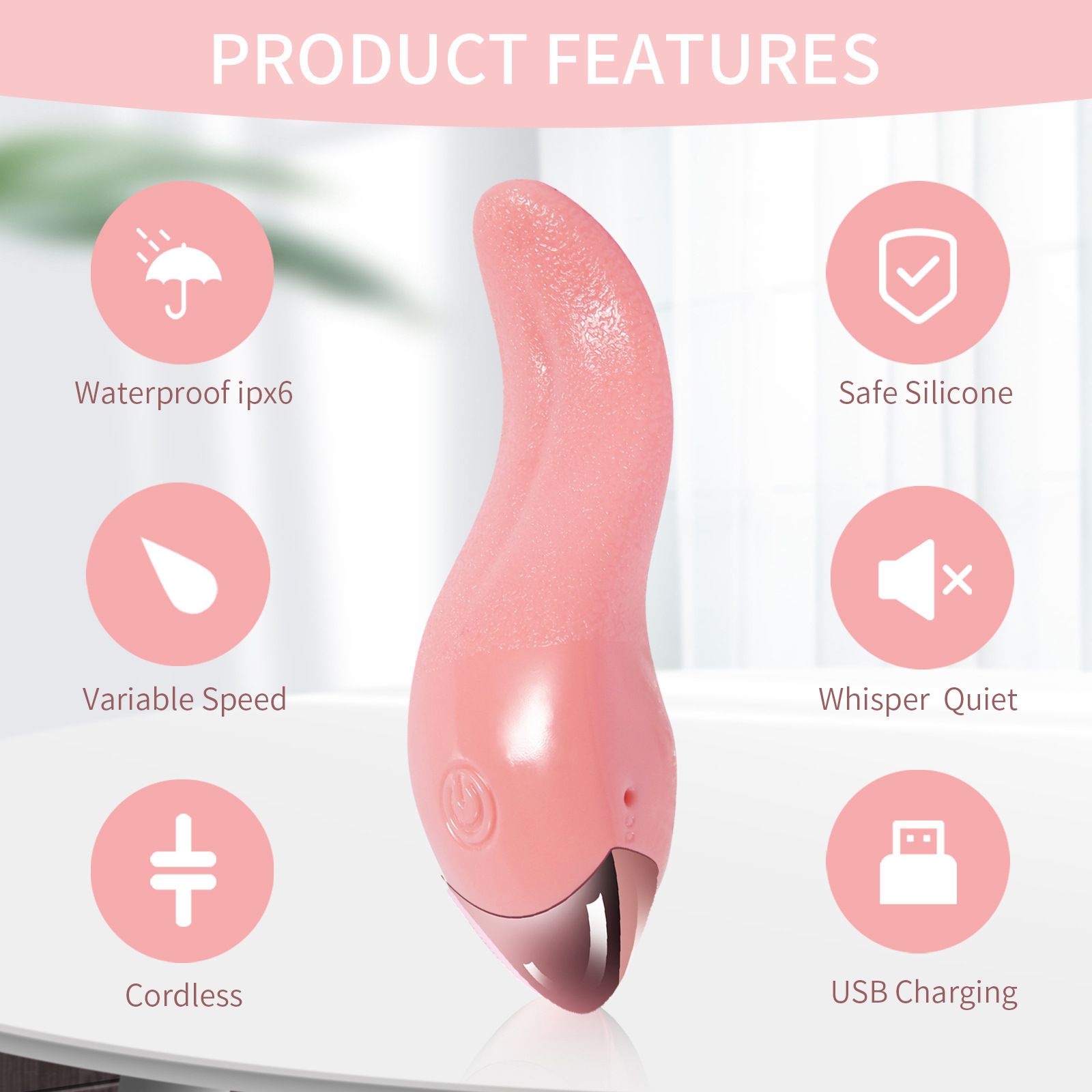 Tongue Vibrator for Women Adult Toys Masturbation Realistic Licking Clitoral Stimulator AV Electric Female Sex Toy