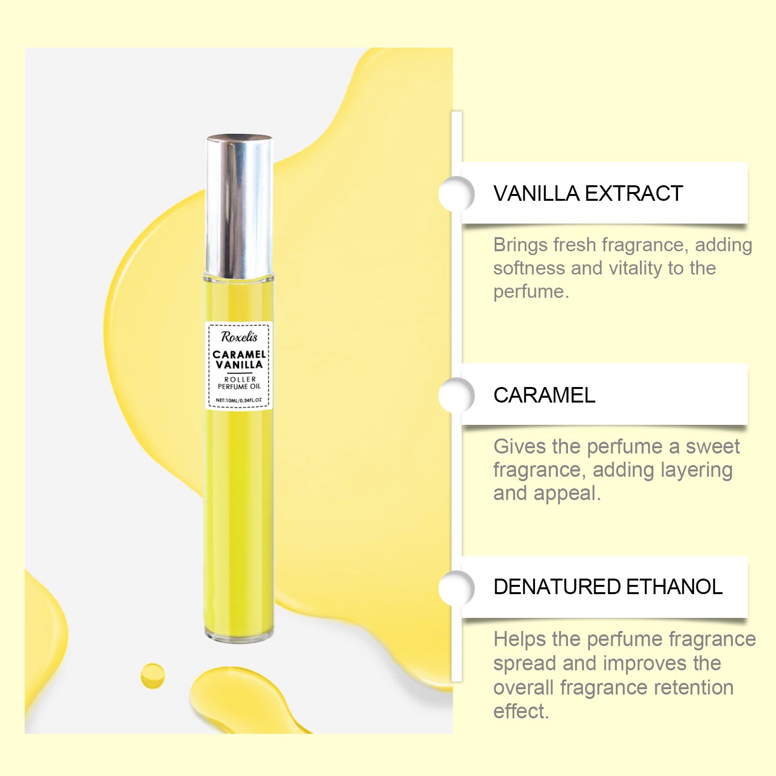 Vanilla Roll On Perfume Long Lasting Portable For Daily Wear And Dates