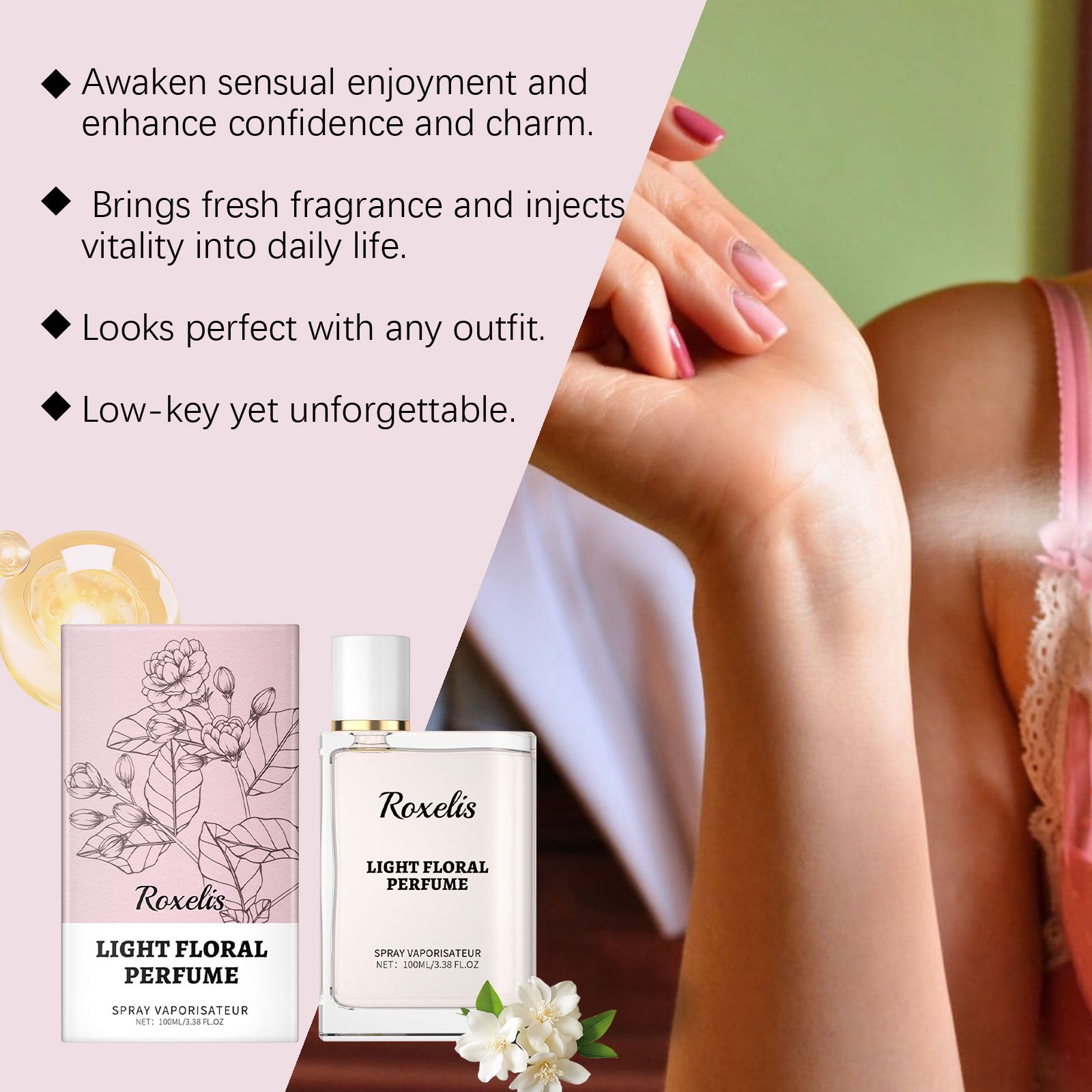 Light Floral Perfume Fresh Elegant Long Lasting For Daily Wear And Gifting