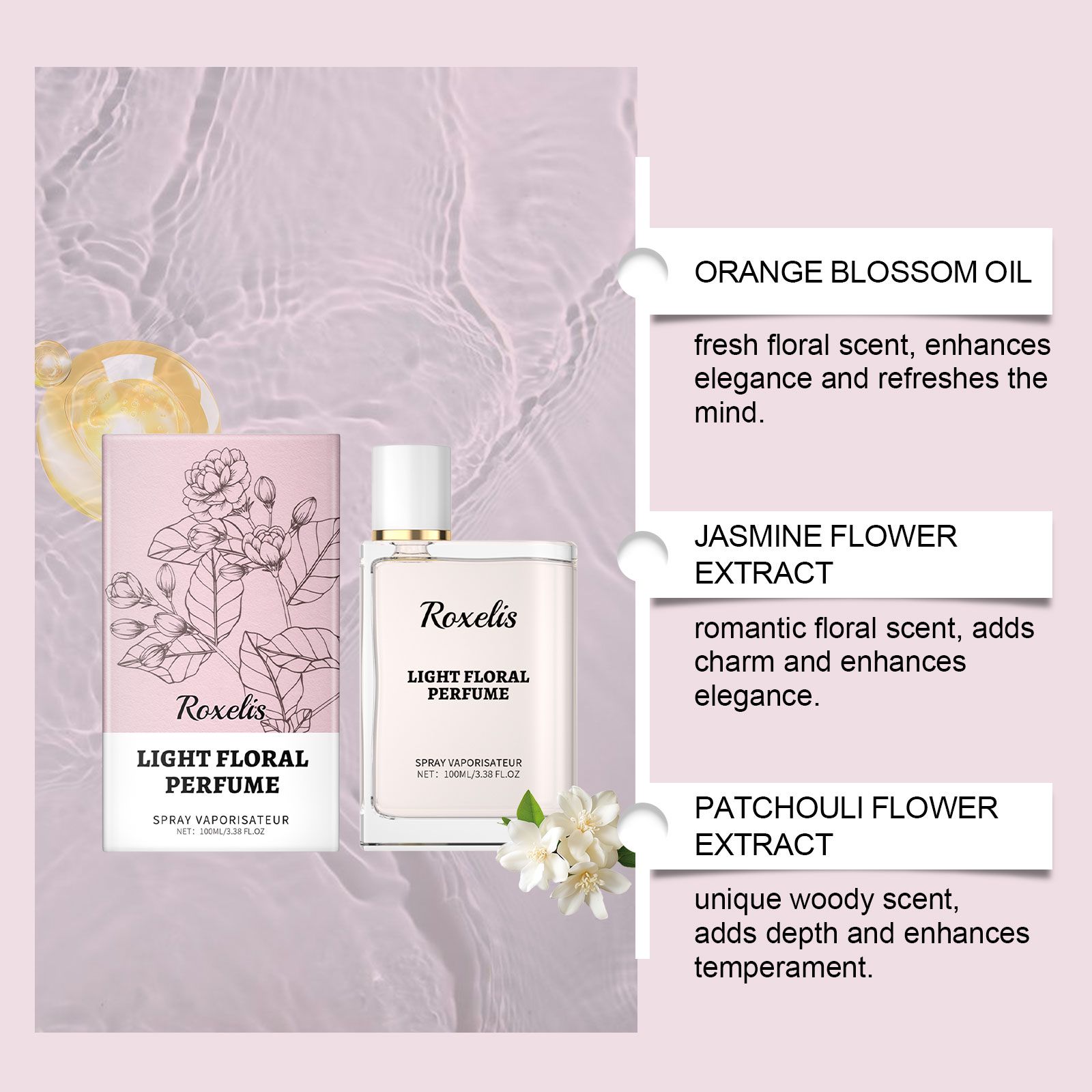 Light Floral Perfume Fresh Elegant Long Lasting For Daily Wear And Gifting