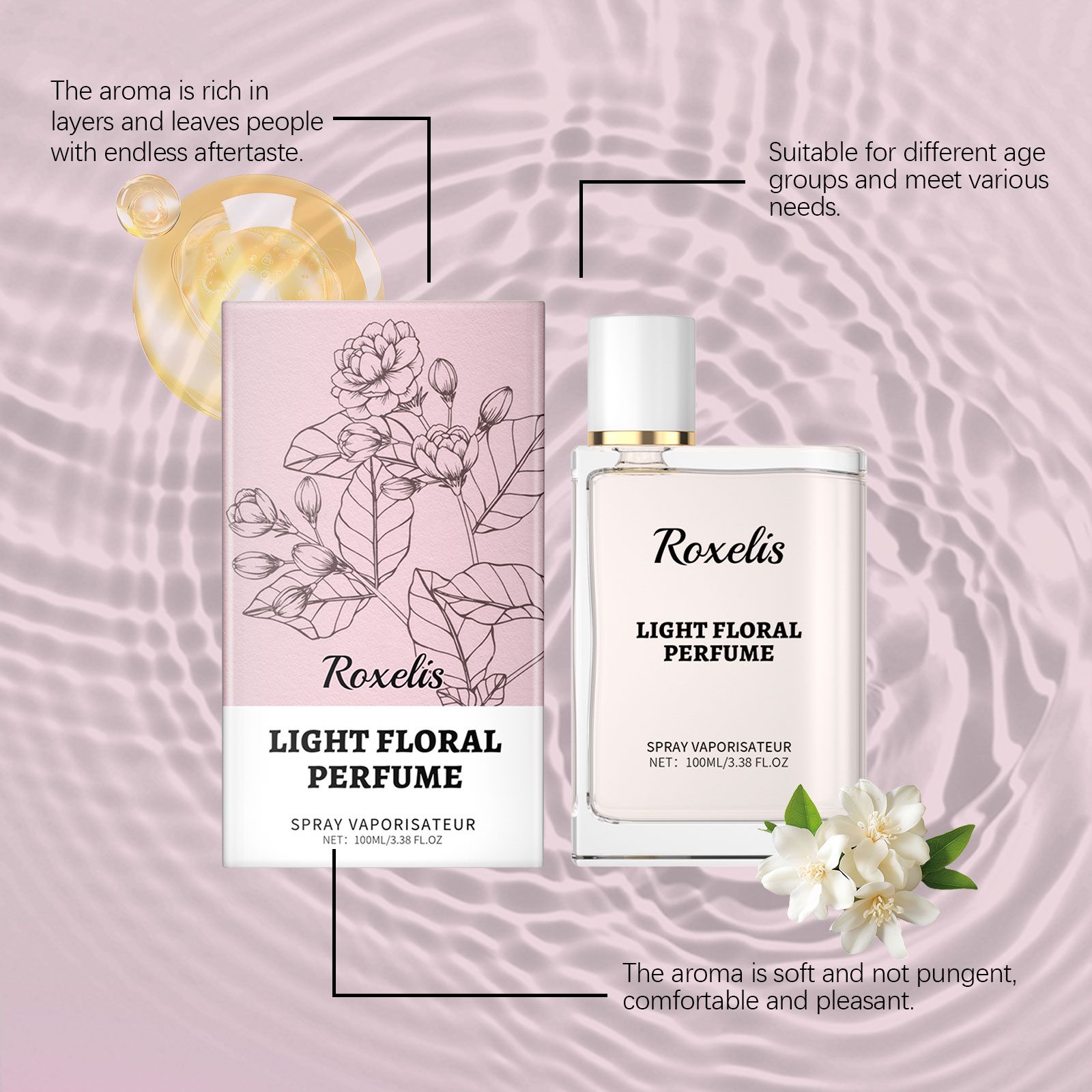 Light Floral Perfume Fresh Elegant Long Lasting For Daily Wear And Gifting