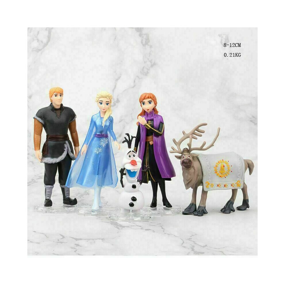 NEW For Disney Frozen Princess 2 Cake Toppers Figures Toys Elsa Olaf Anna 5Pcs