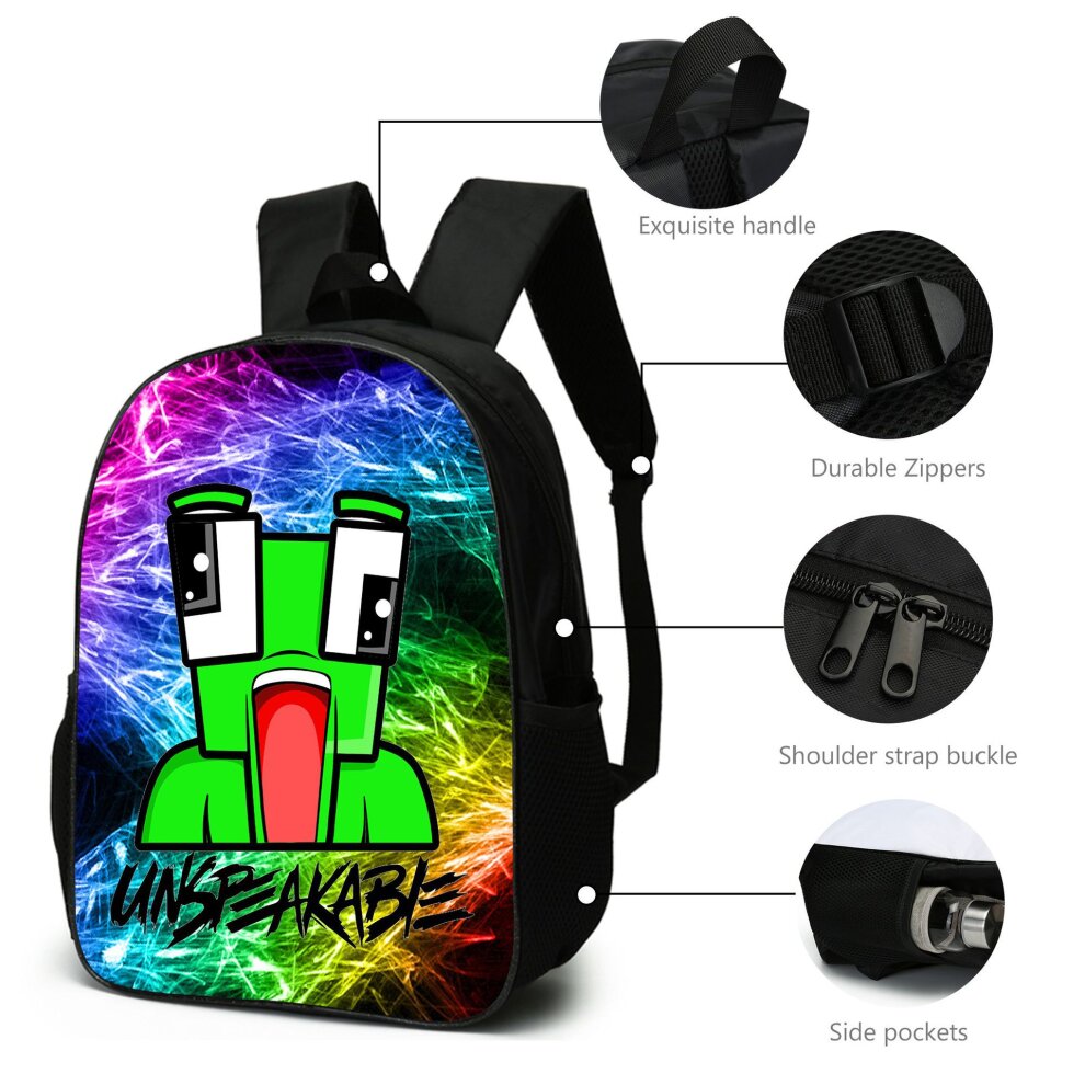 (Style 1) 3 PCS UNSPEAKABLE Backpack Kids School Bag Gift