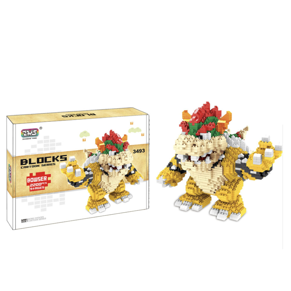 Bowser Building Blocks Puzzle Micro 3D Figures Educational Brick Toys