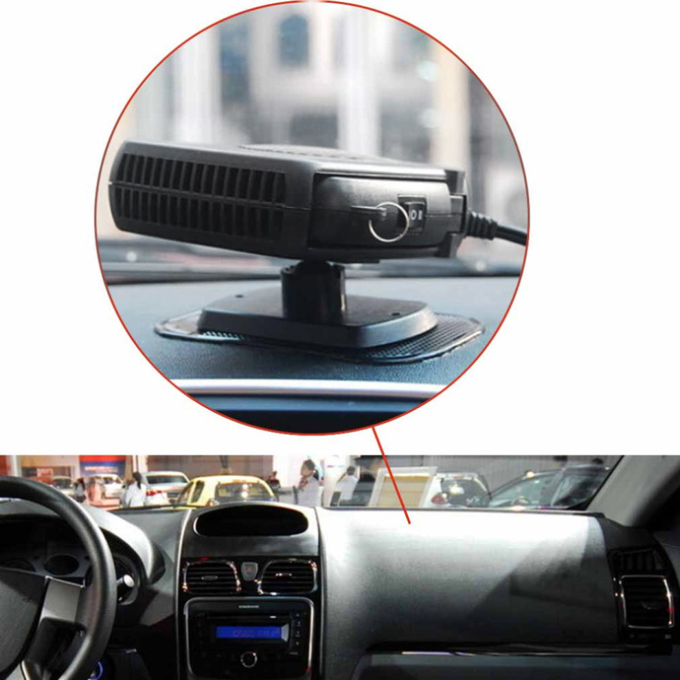 Car Heater Defroster Electric Vehicle Mini Windshield Defogger 150W 12V Plug in Cigarette Lighter Portable Auto Heater Fan Anti-Fog 2 in 1 Heating Cooling Function
