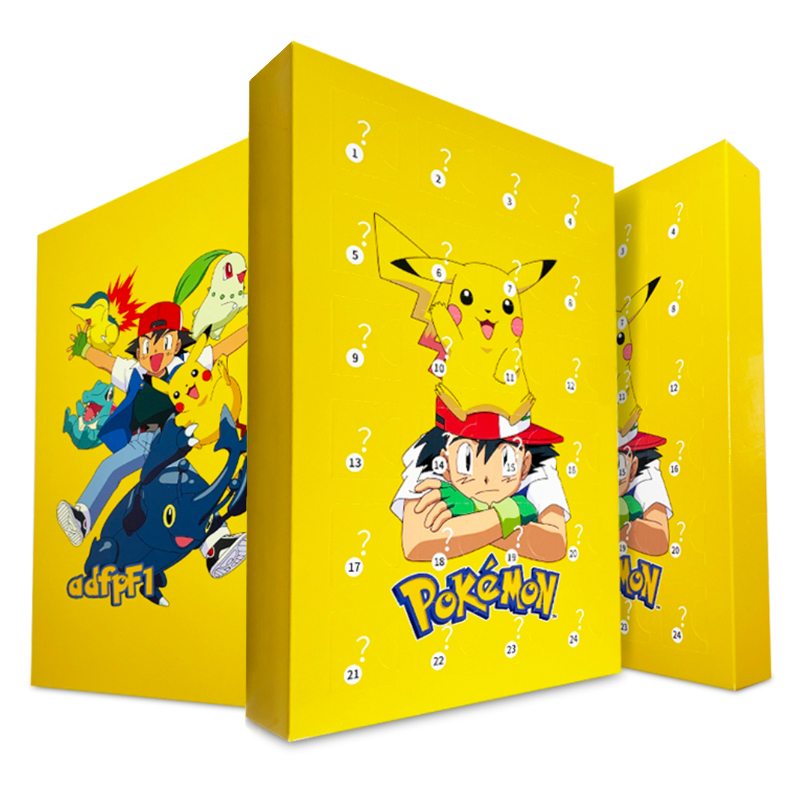 Christmas Advent Calendar Blind Box 24 PCS Pokemon Pikachu Elf Anime Figures Children Cartoon Toys Party Favor Countdown Calendar Toy for Girls Boys Xmas Gifts