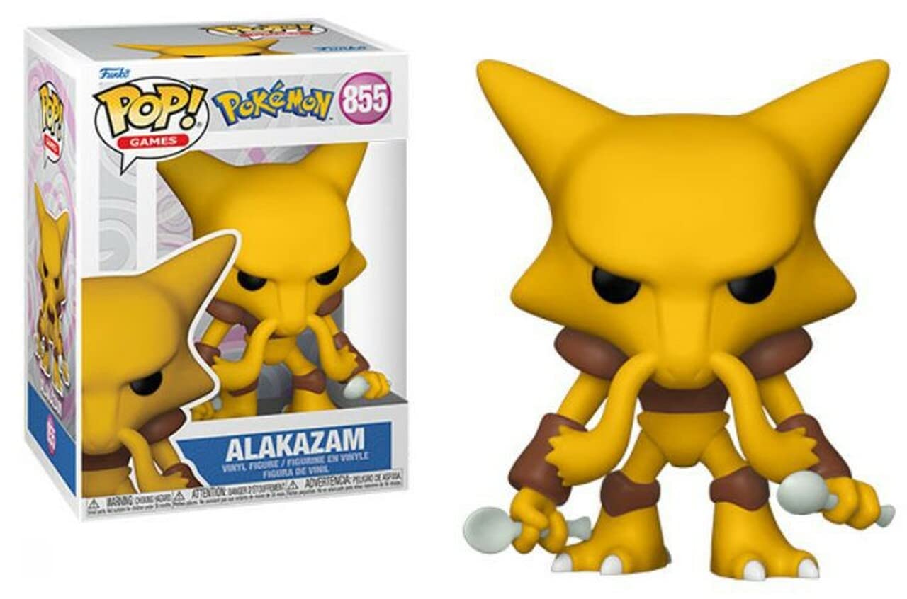 Pokemon Alakazam Funko Pop Vinyl Figure Games Anime Toy Decoration Ornaments Action Figure for Children Christmas Birthday Gifts