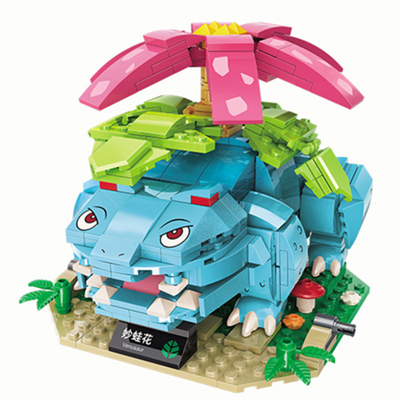 (Charizard) Pokemon Anime Cartoon Pikachu Bulbasaur Building Blocks Bricks Sets Movie Dolls Model Kids Toys For Children Gift