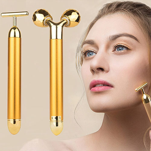 2 IN 1 Face Massager Instant Face Lift Anti Wrinkles Roller Massager T Shape Massager
