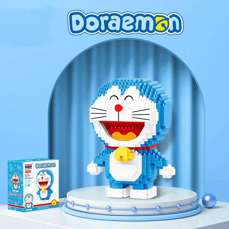 Anime Doraemon Cat Robot Mini Diamond Blocks Bricks Building Toy