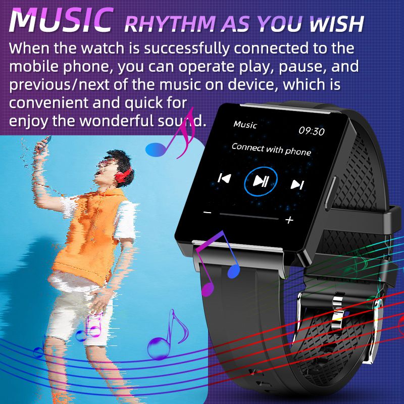 NFC Access Control Music Smart Watch Fitness Heart Rate BP Blood Glucose Body Temperature Smartwatch Men Women