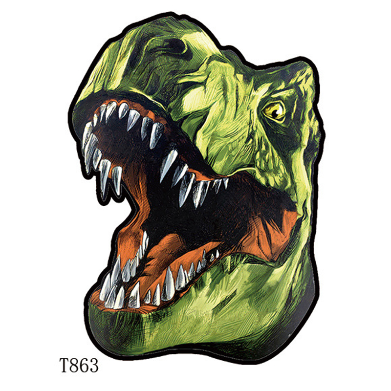 (S) Dinosaur Wooden Puzzle Unique Animal Shape Puzzle Colorful Jigsaw