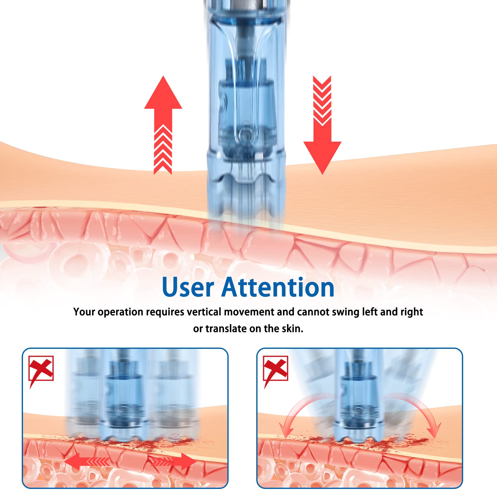 Dr.pen Microneedling Professional Dermapen M8S Wireless Derma Roller Pen with 6pcs 12PIN 36PIN Replacement Cartridges Needle 6 Speed Levels Adjustable